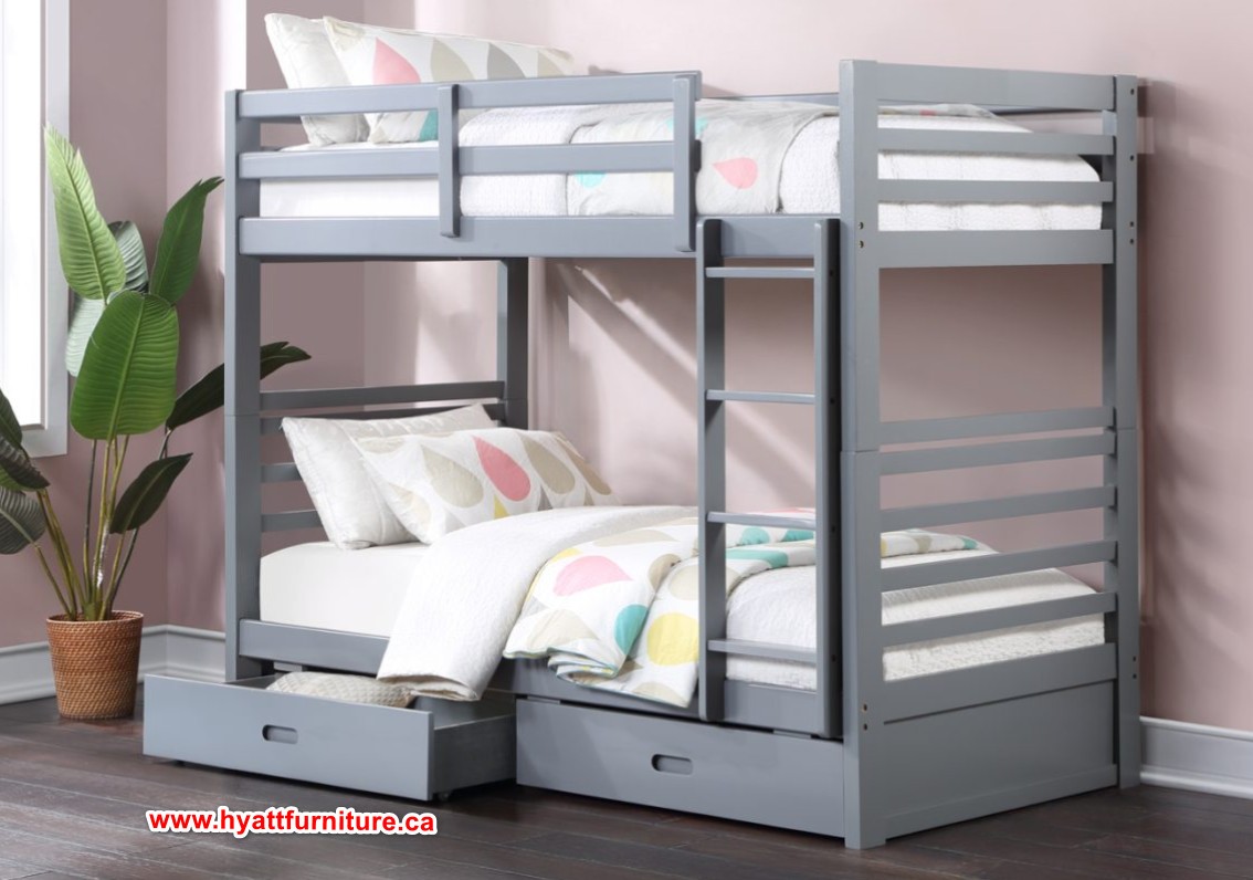 Brand new Single/ Single All Wood Storage Bunk Bed only $498