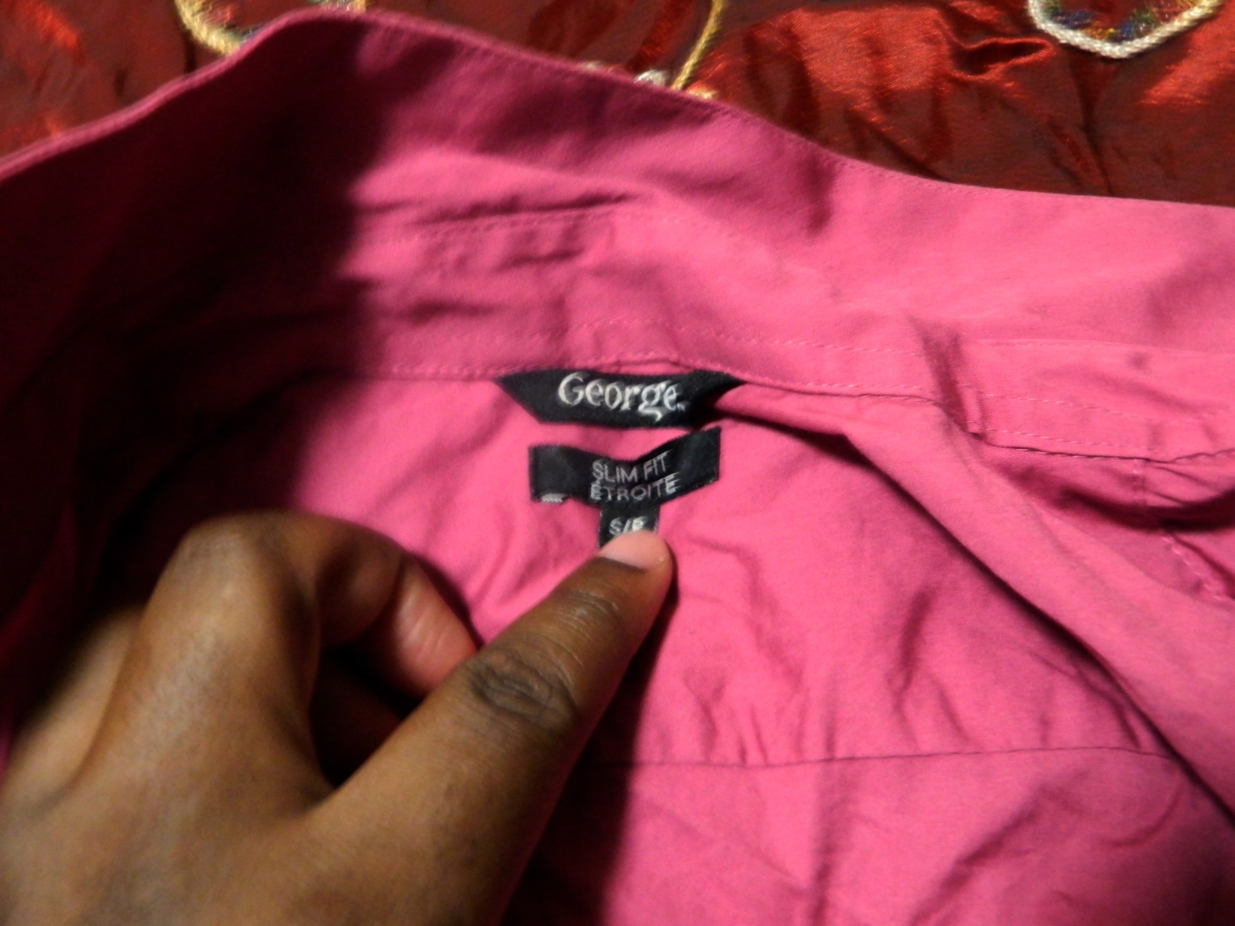 George men's Cerise Slim Fit button-down shirt - photo 2