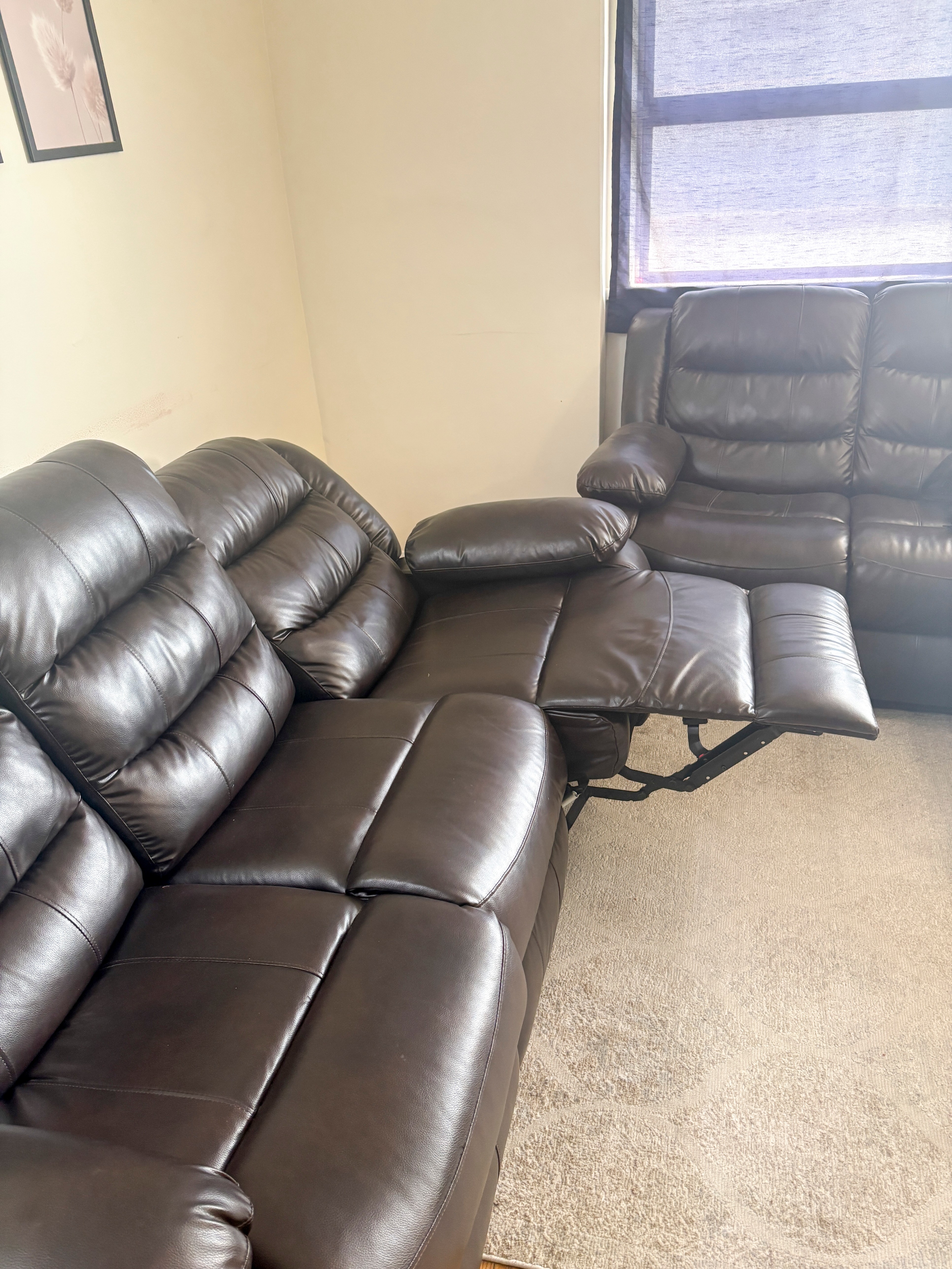 Beautiful Dark Brown Recliner Set – 3+2+1 for sale - photo 5