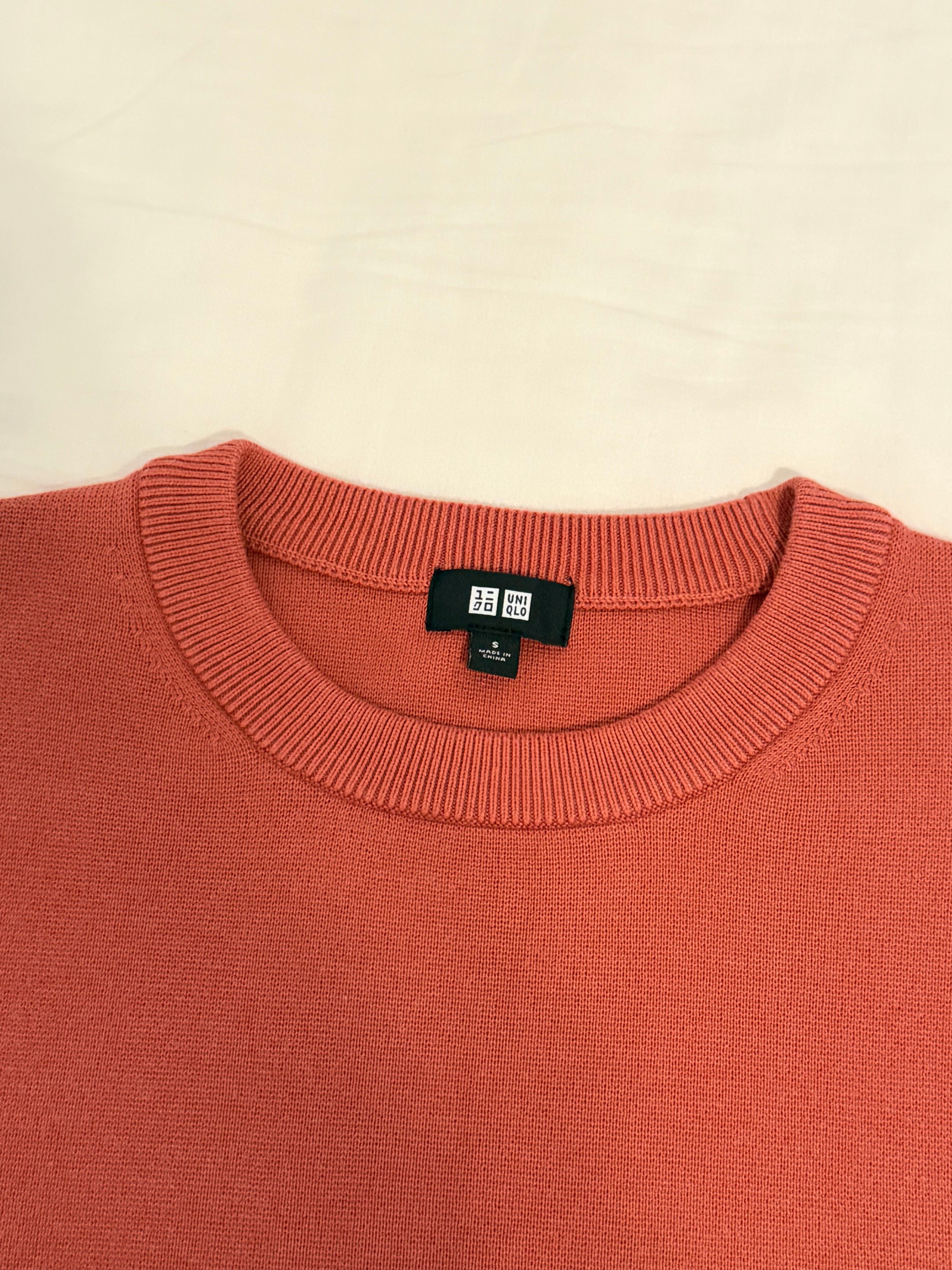 UNIQLO Crew Neck Sweater – Rust / Burnt Orange - photo 2