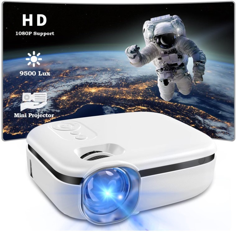 NEW Mini Portable Projector with 9500 Lumens Brightness