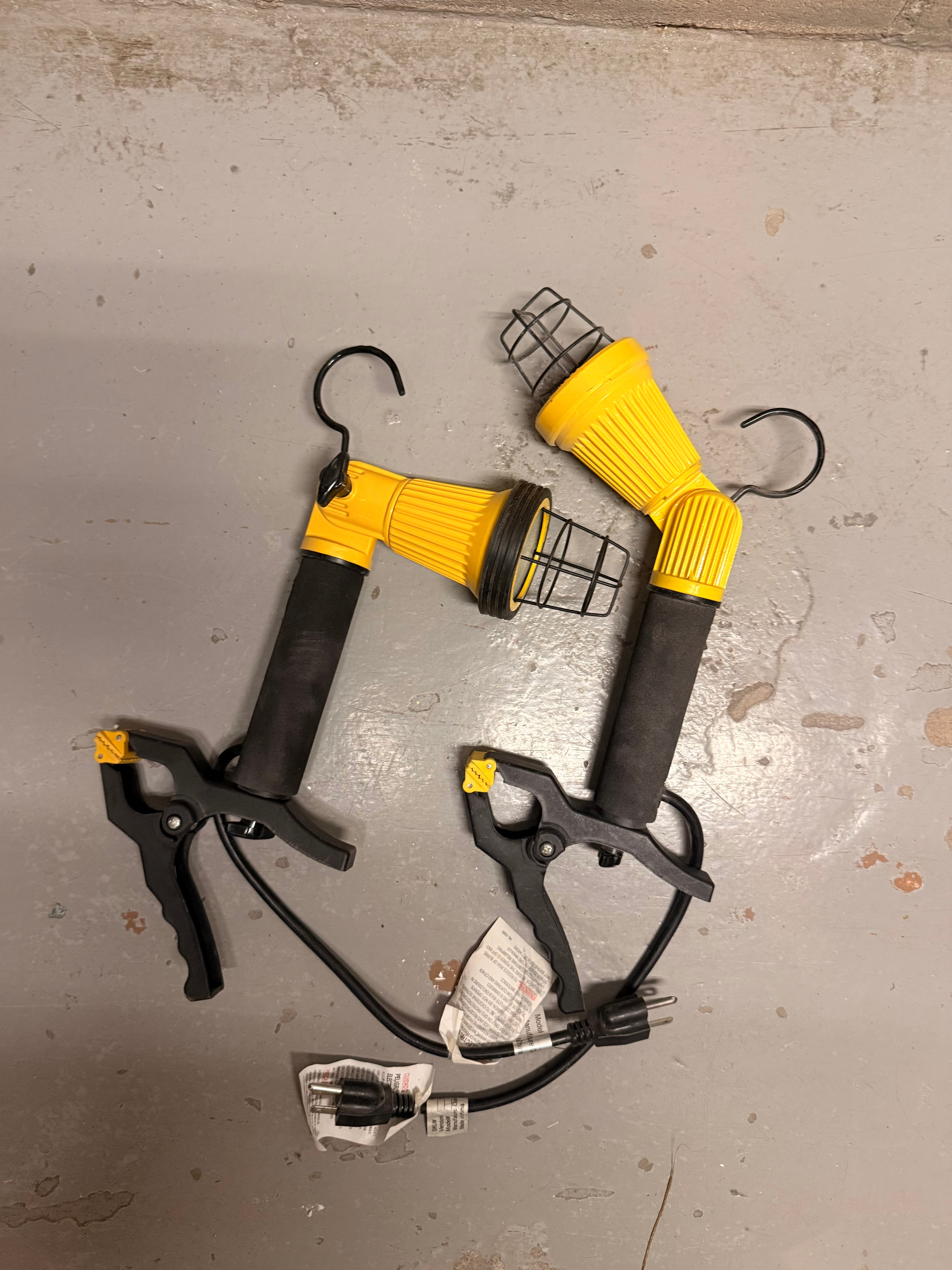 Yellow Clamp Work Lights
