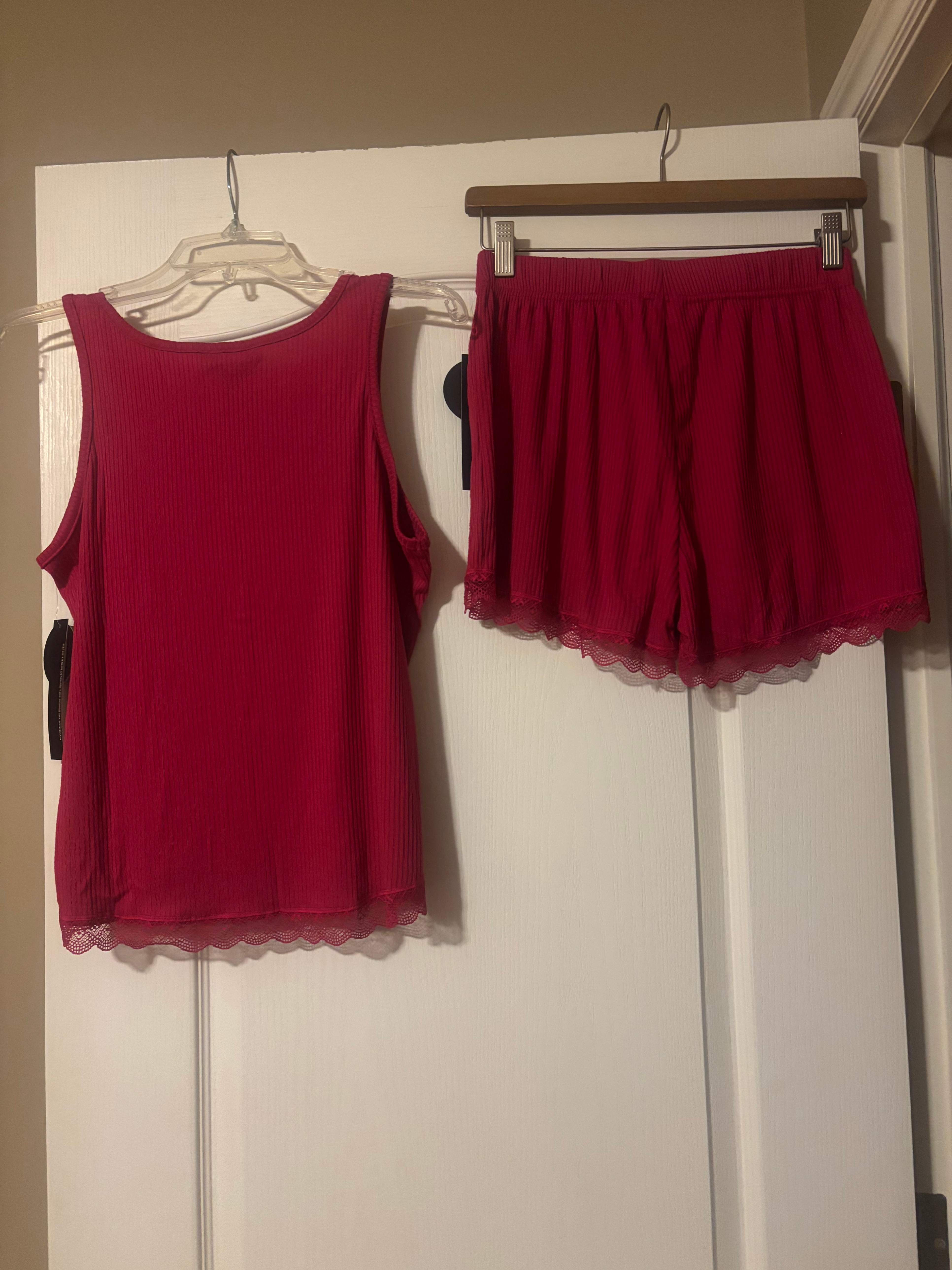FashionNova-Dream Come True Ribbed Tank PJ Short Set-Medium - photo 3