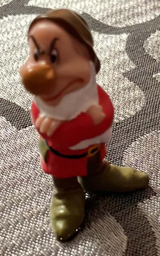 Vintage Disney Snow White Grumpy Figure - 2 Inches