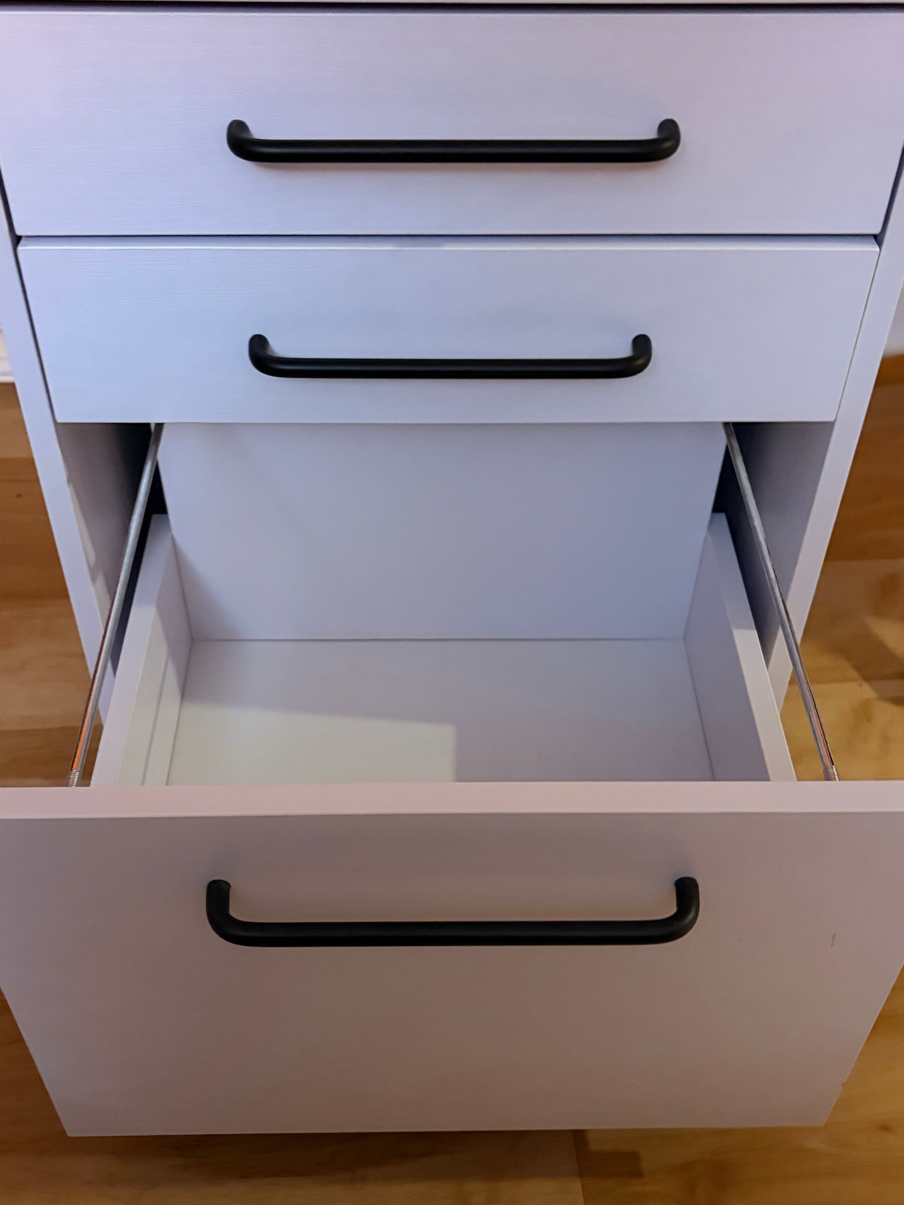 White 3-Drawer Rolling Storage Cabinet - photo 3