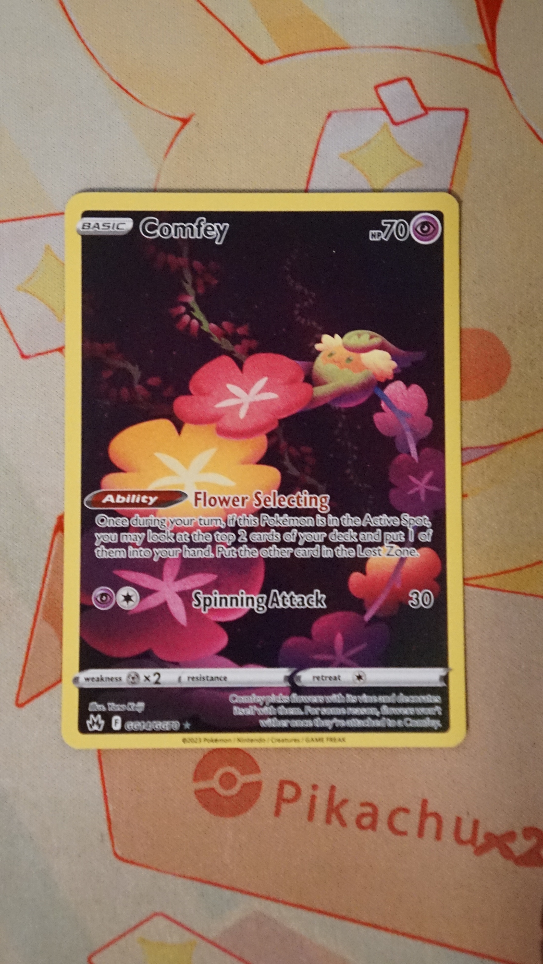 Pokemon Comfey GG14/GG70 Crown Zenith Galarian Gallery NM - photo 3