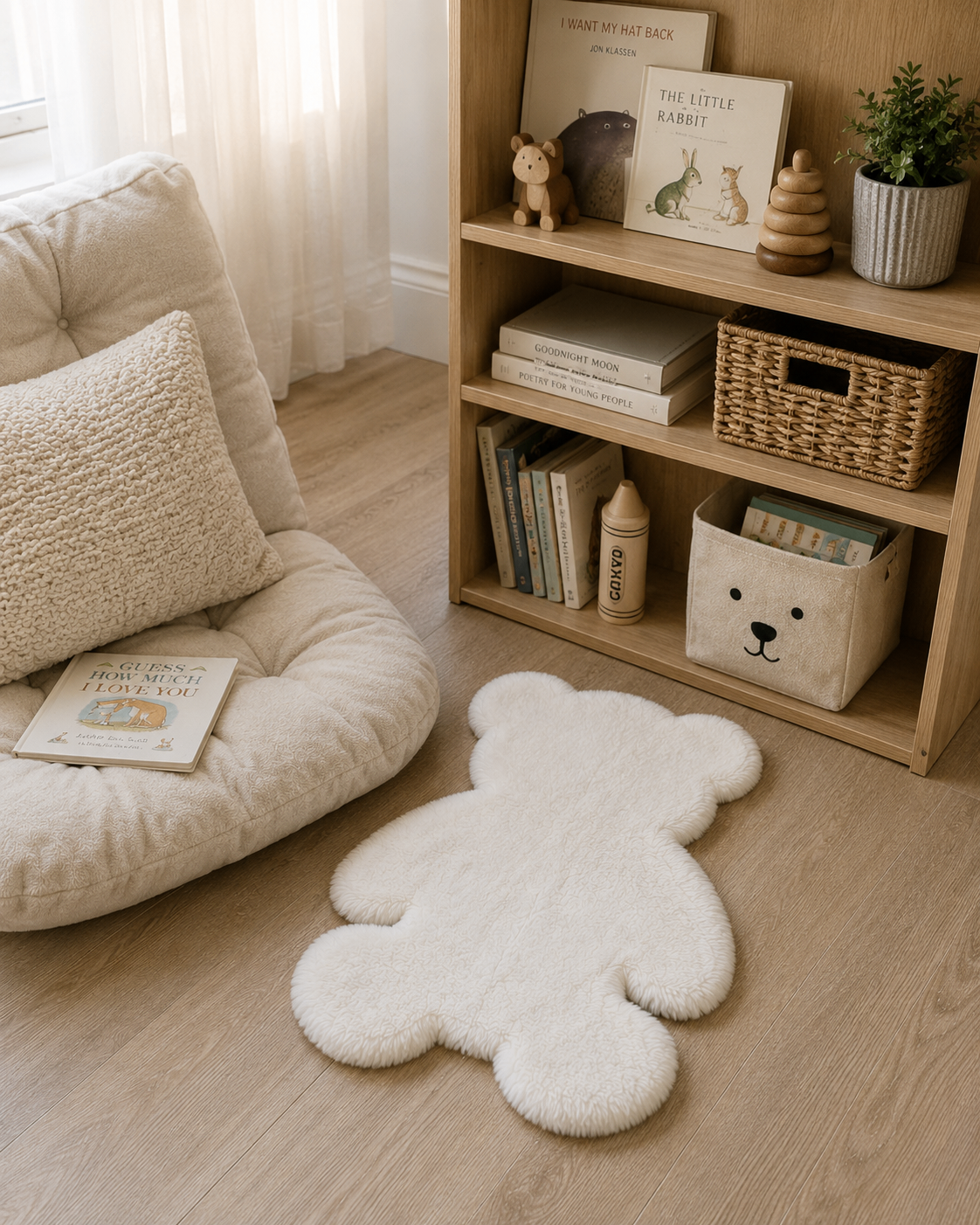 New Teddy Bear-Shaped Faux Sheepskin Rug - photo 3