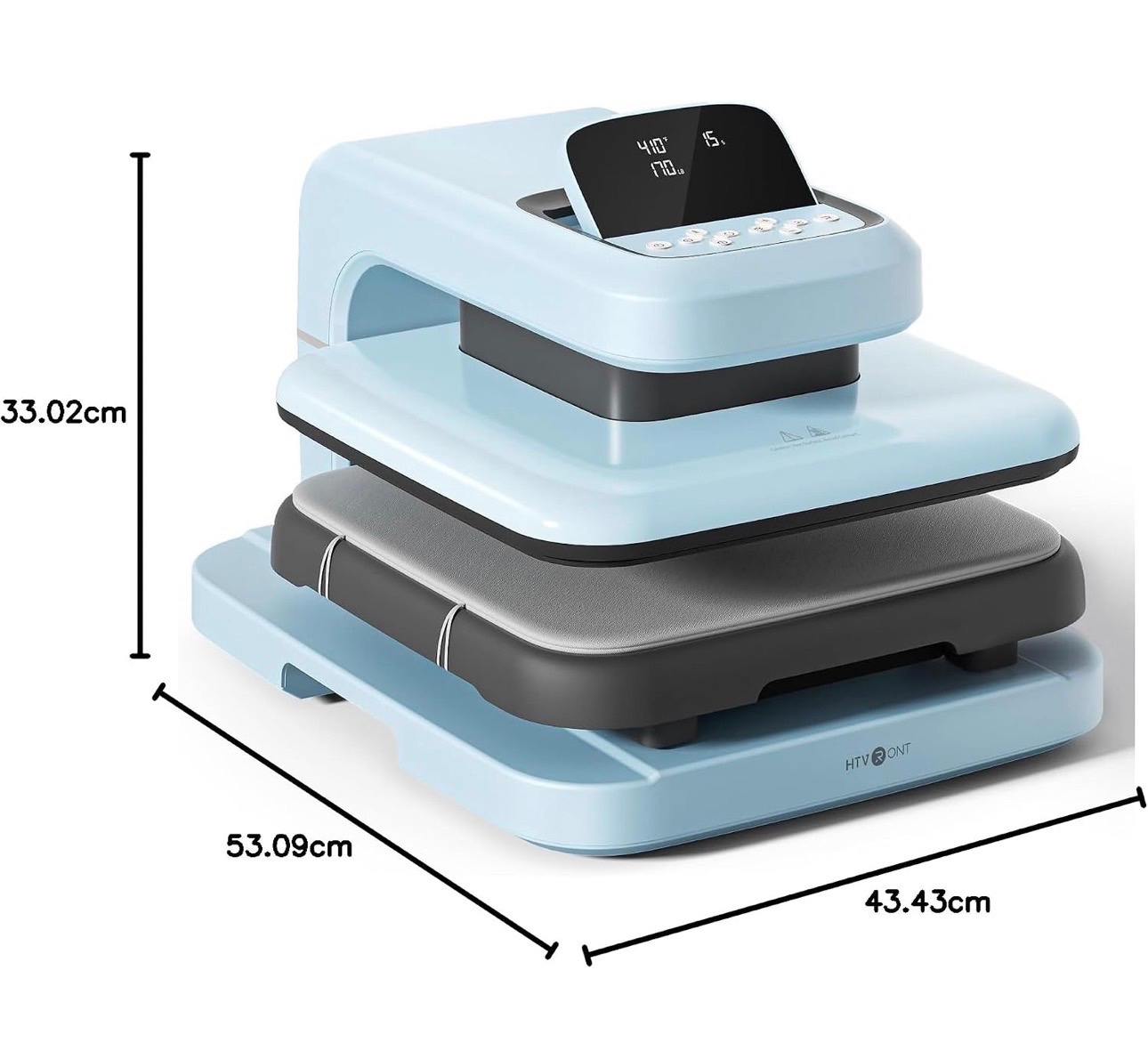HTVRONT Auto Heat Press 15X15" Adjustable Pressure Fast & Evenly - photo 3
