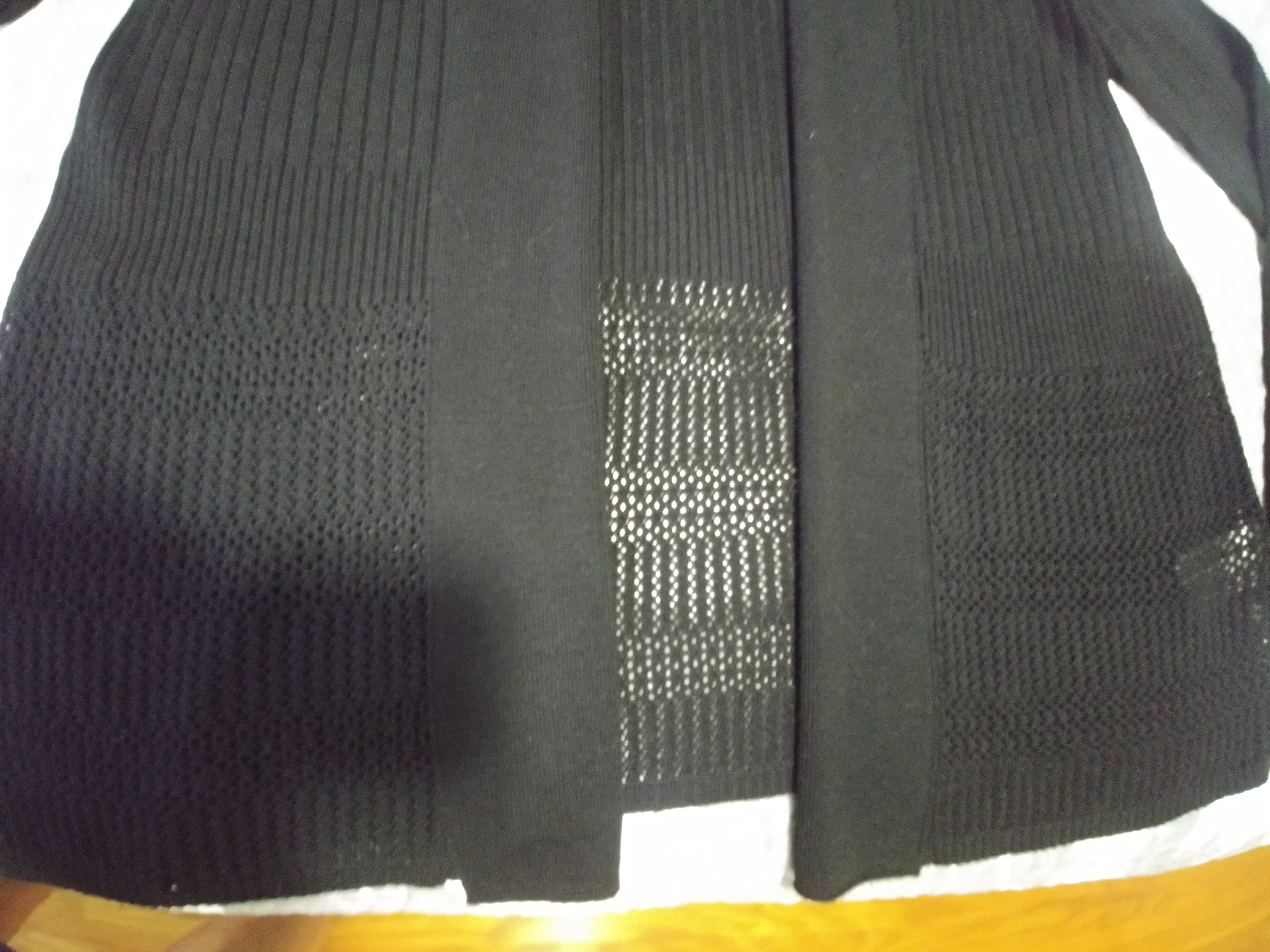 Tradition Black Sweater, no buttons, knit look bottom Size 12P - photo 2