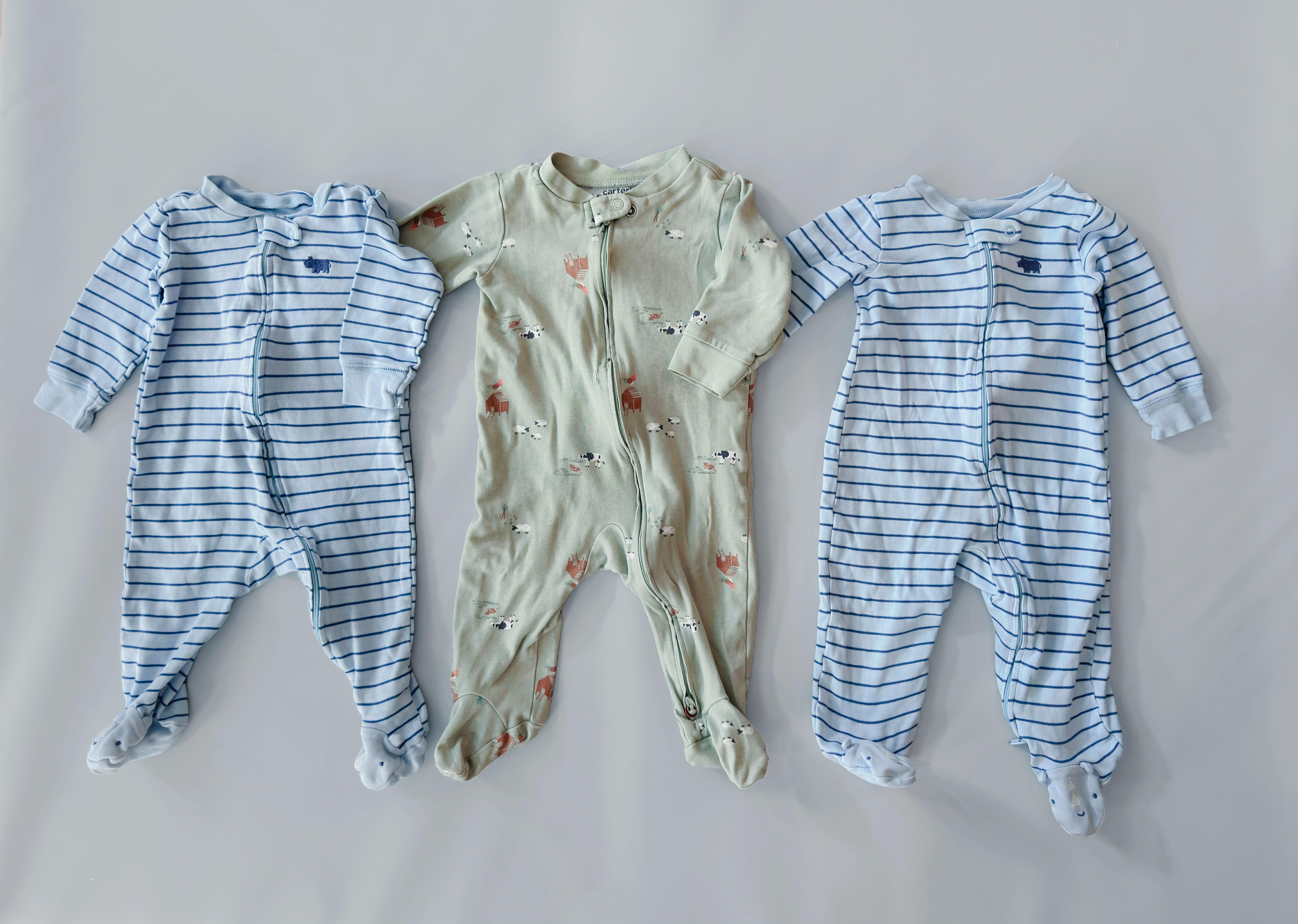 Baby Boy Sleepers Bundle - Carter's - 6-9 and 9-12 Months
