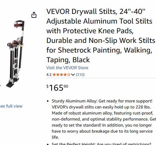 32. Drywall Stilts 24"-40" Aluminum Stilts - photo 3