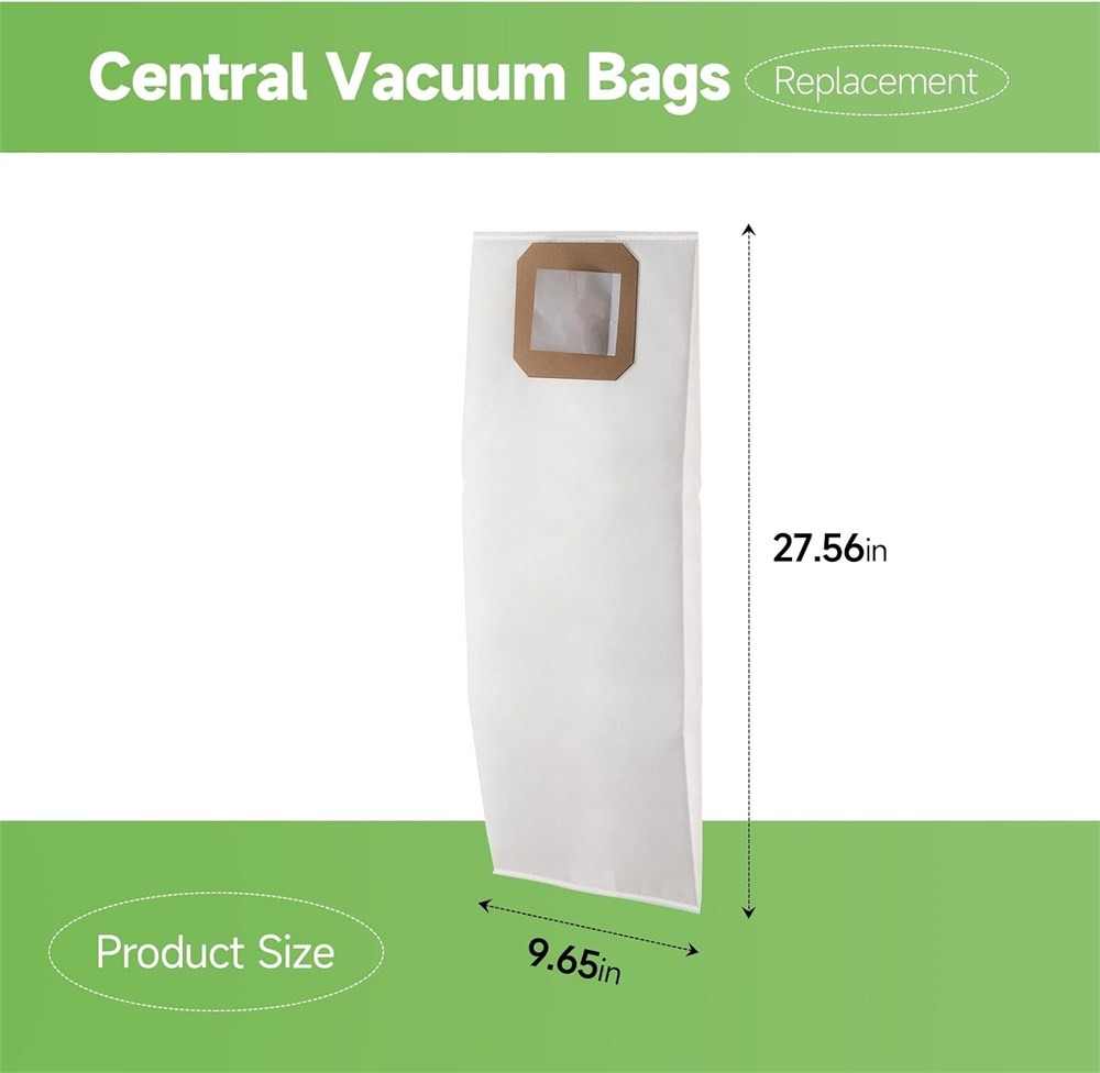 9520 Central Vacuum Bags 6-Gallon – 4 Pack – Vacuflo - photo 5