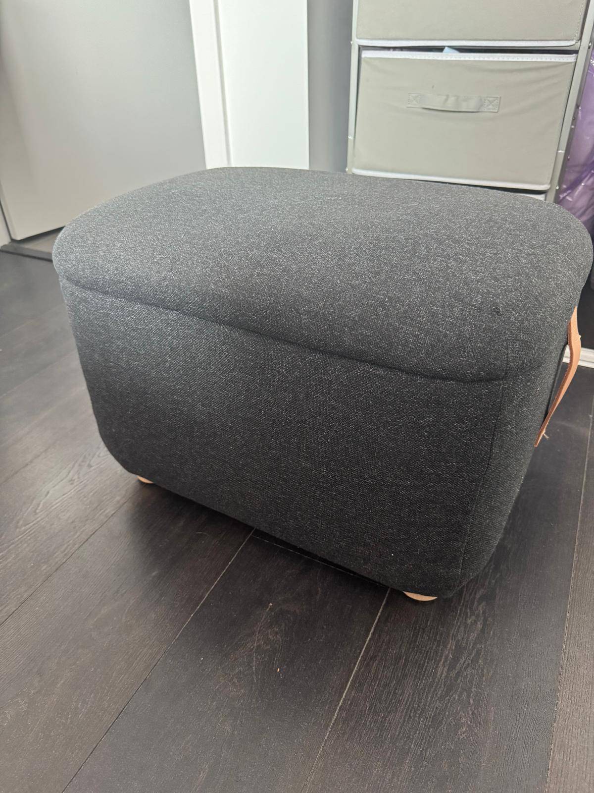 IKEA OSKARSHAMN Footstool with Storage – $60