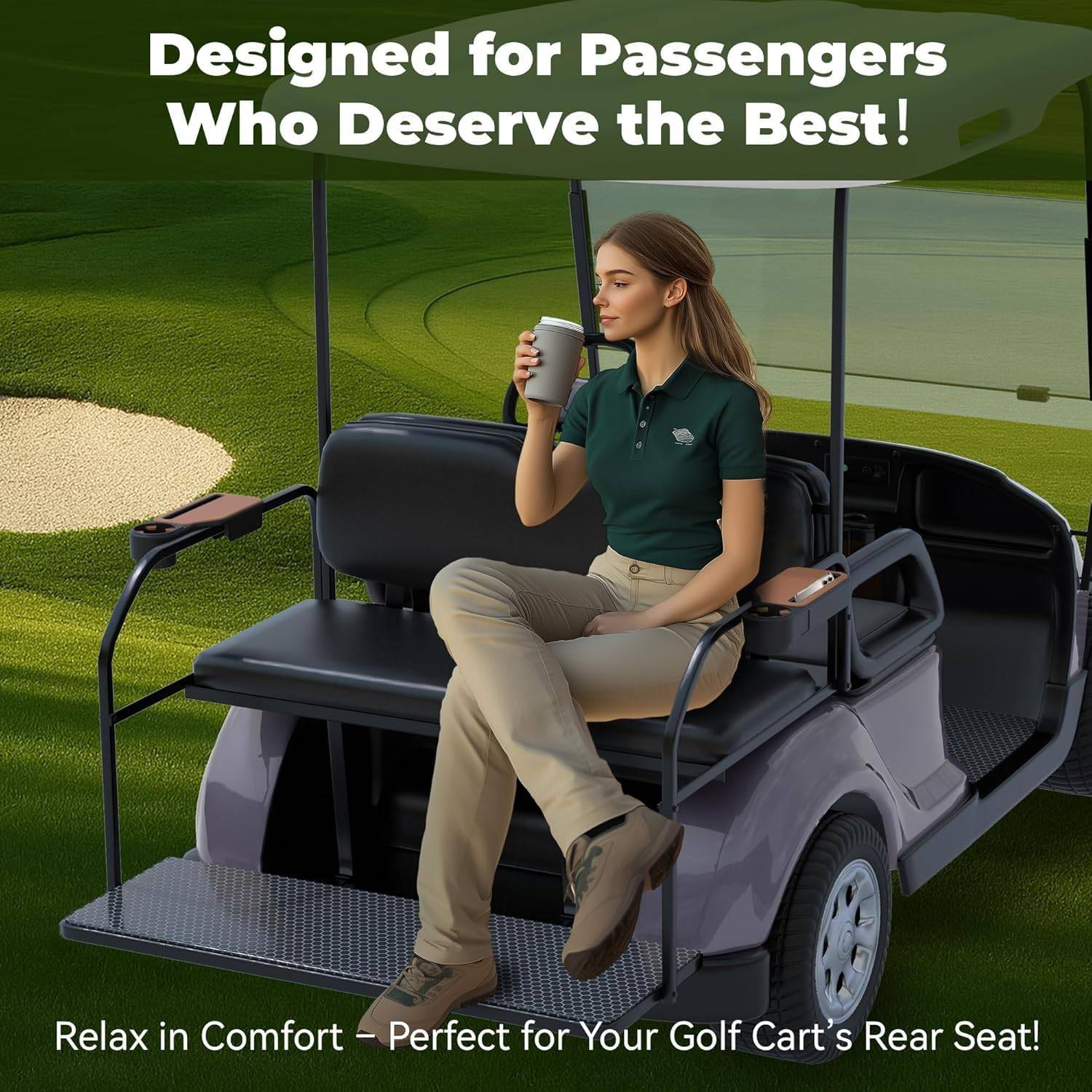Universal Golf Cart Armrest with Cup Holder – No Drill - photo 4