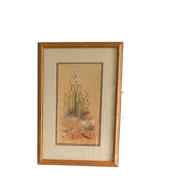 Framed botanical and nature artwork