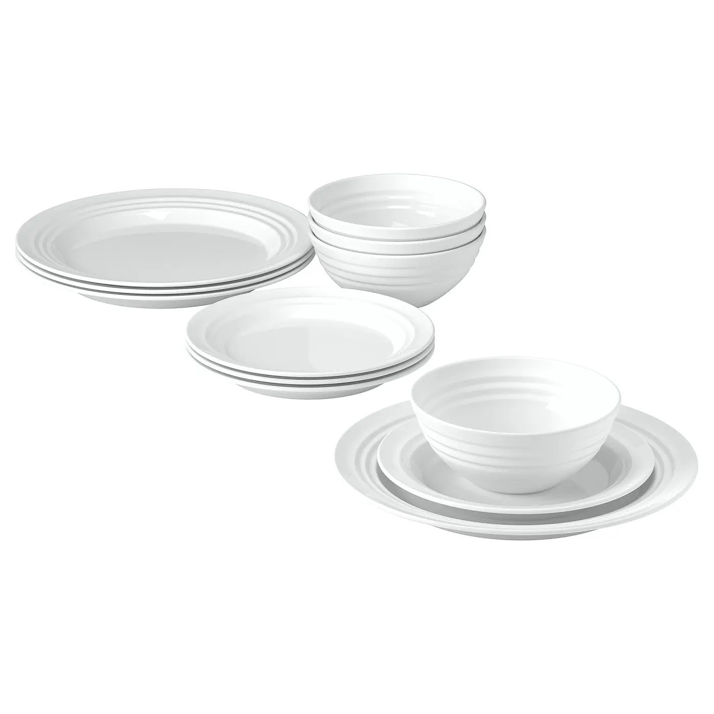 IKEA FAVORISERA 12-Piece Dinnerware Set – White
