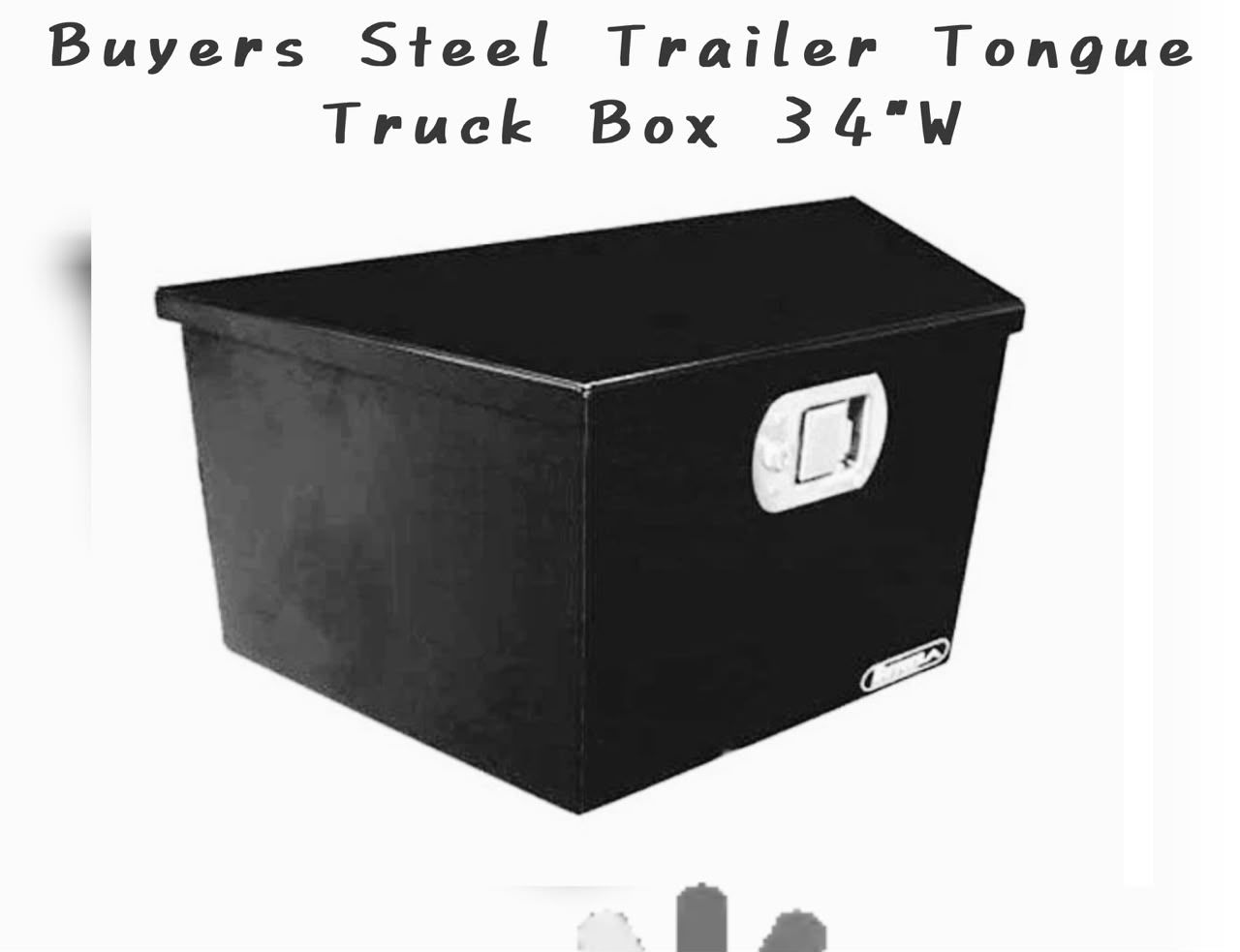 34-Inch Steel Trailer Tongue Box