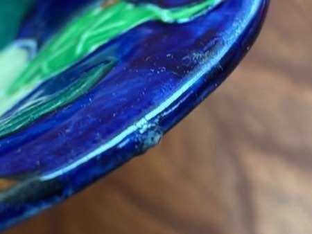 Vintage Maling Cobalt Blue Peony 5.5” Dish - photo 5