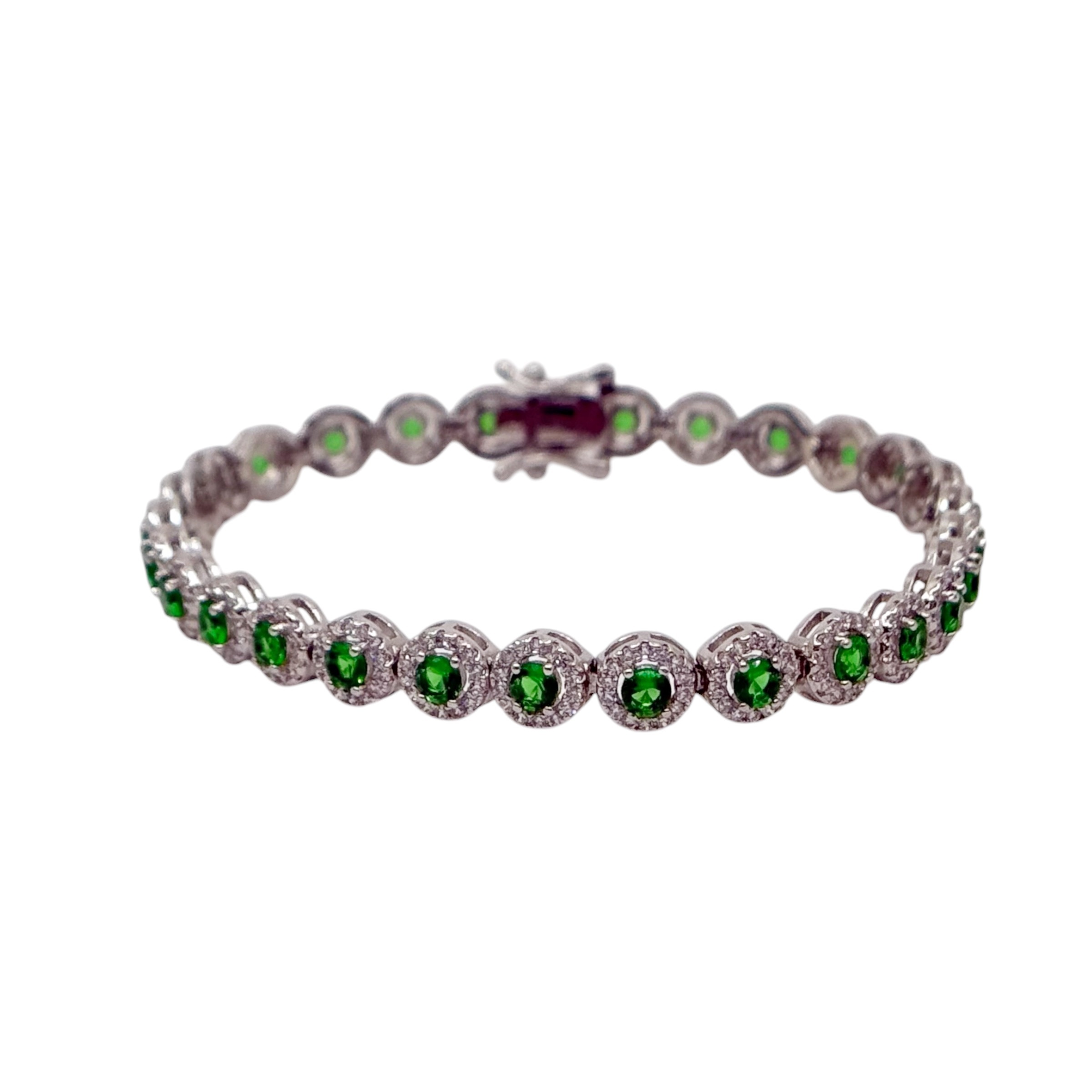 Silver Tone cubic zirconia tennis bracelet