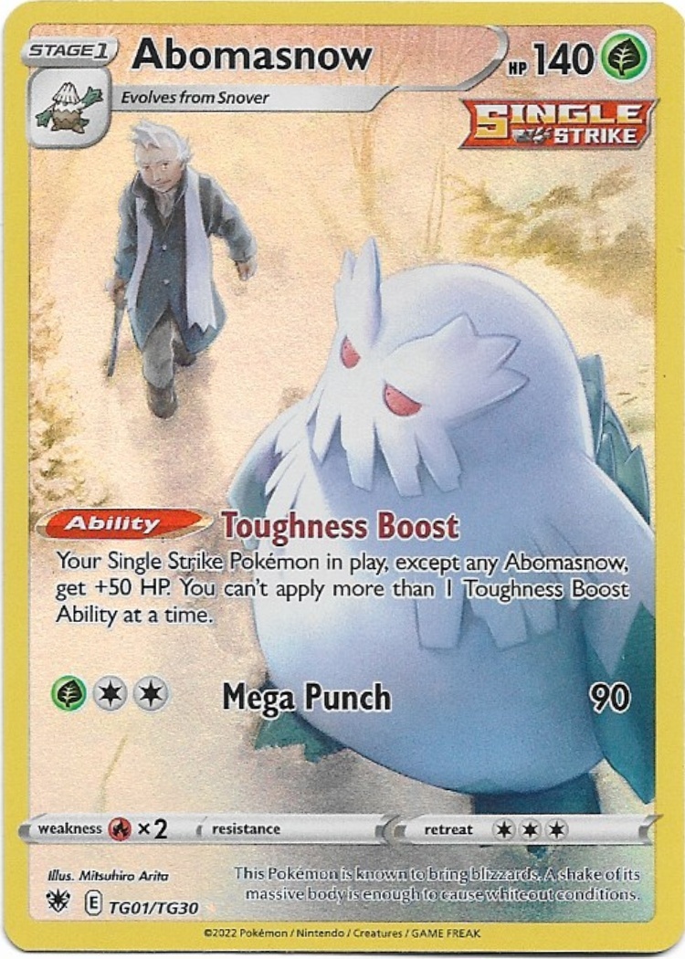 Pokemon Abomasnow TG01/TG30 Astral Radiance Trainer Gallery NM