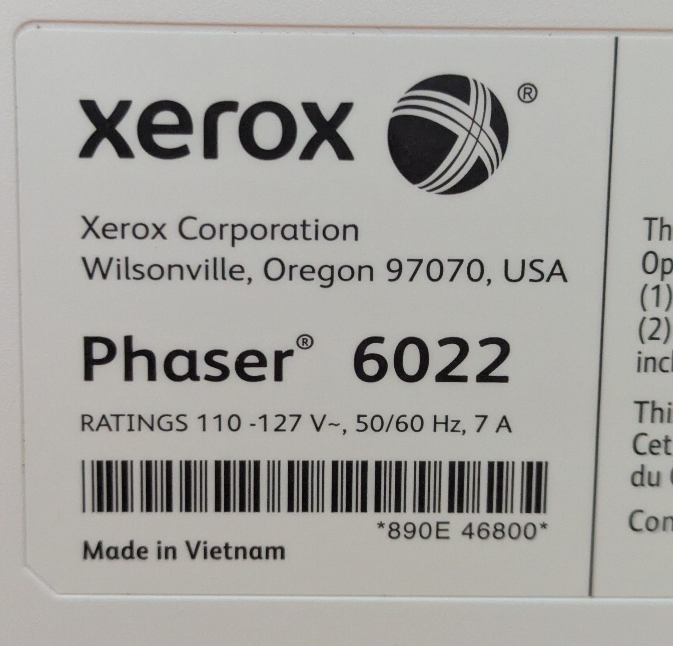 Good Condition! Xerox Phaser 6022 Color Laser Printer - photo 4