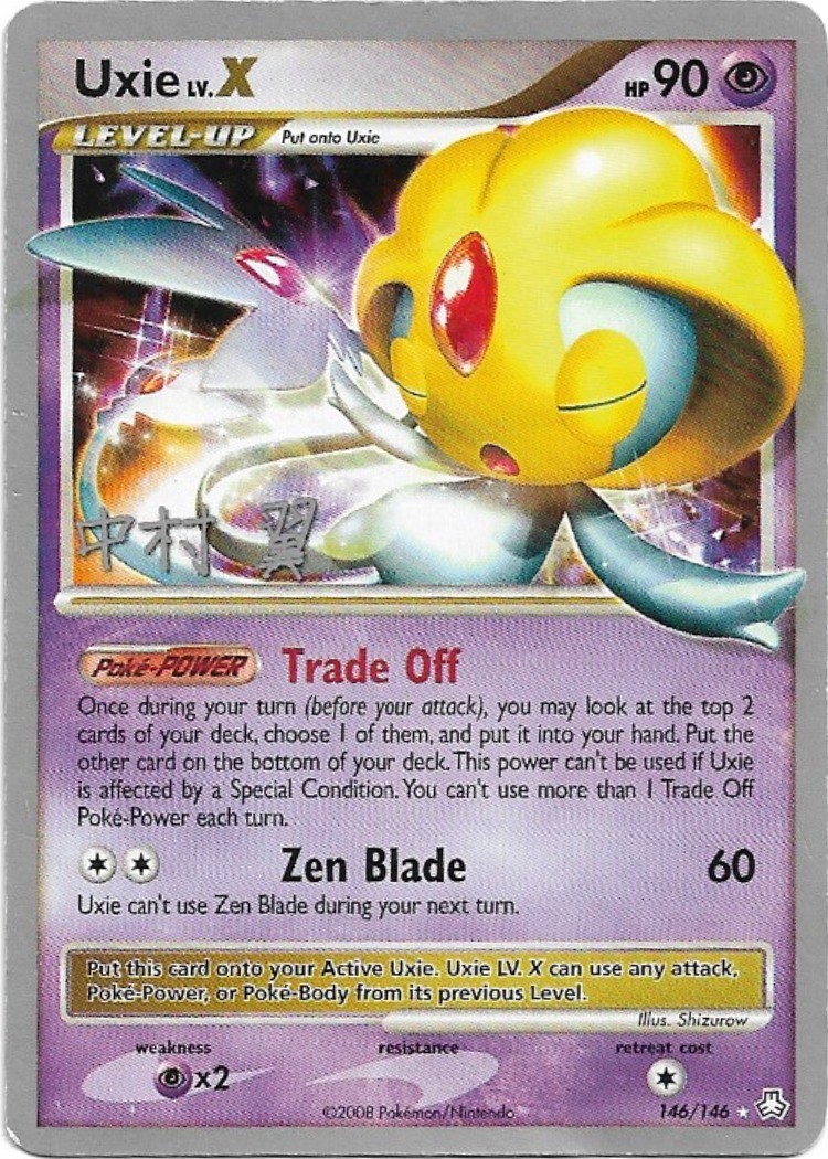 Pokemon Uxie LV X 146/146 World Championships 2009 Deck P
