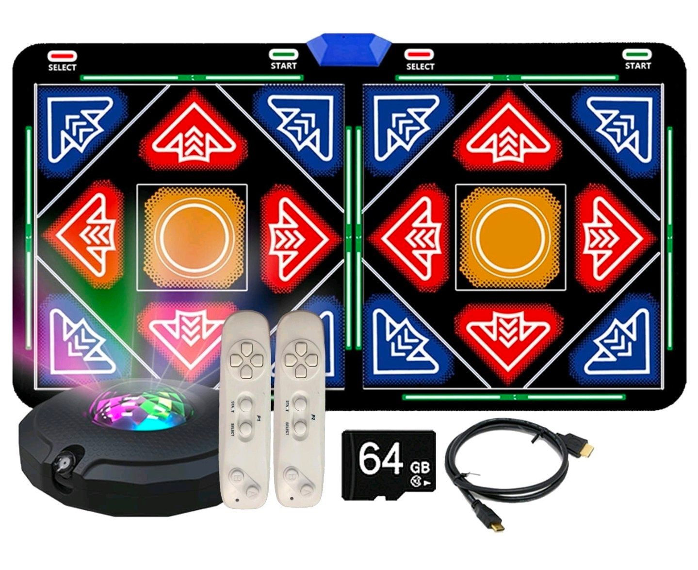 Dance Game Mat, AV Interface Double User Dance Mat Wireless Port