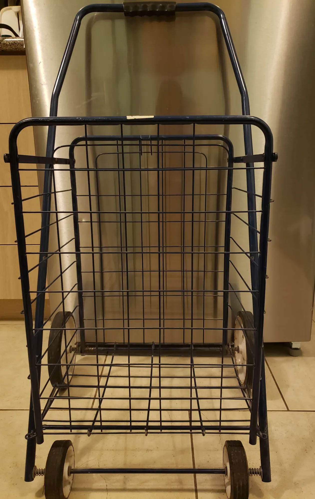 blue folding trolley cart for loan or trade - photo 2