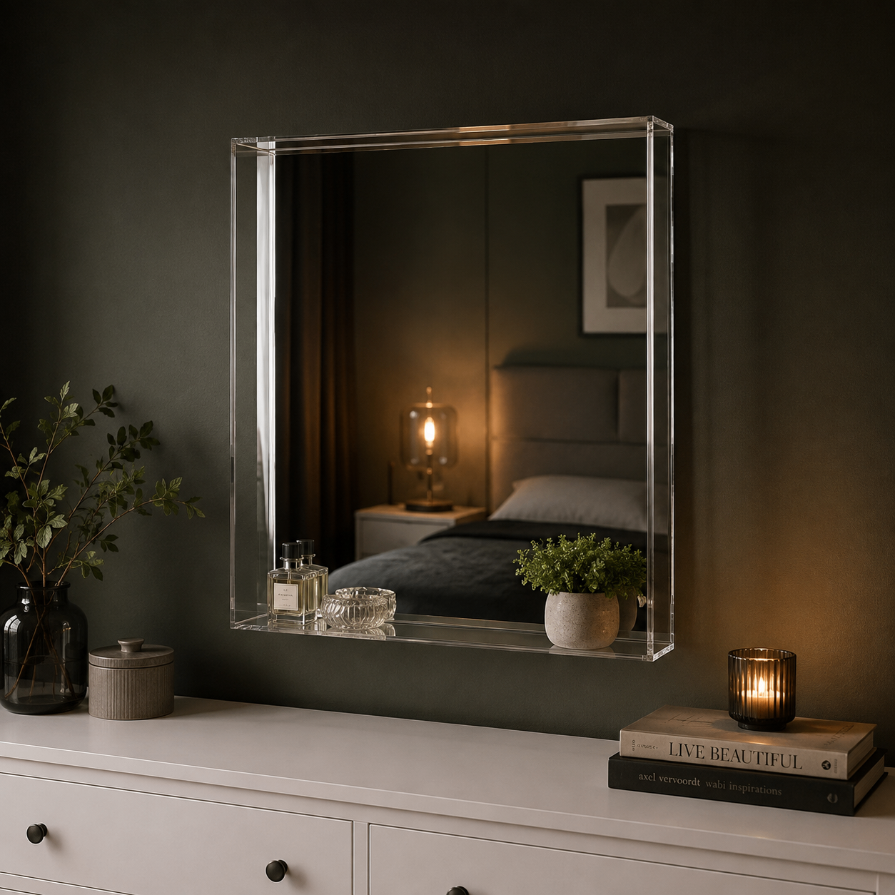 Brand New IKEA GRIMSTORP Mirror with Built-in Shelf - photo 5