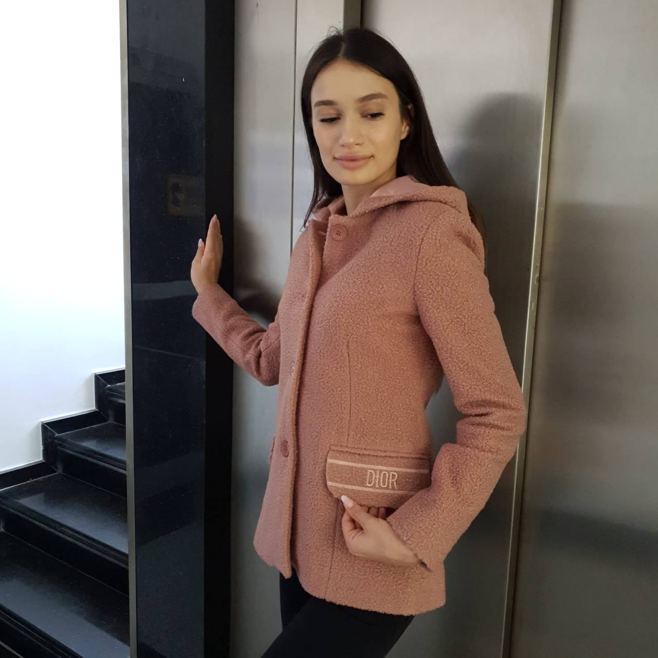 Christian Dior Autumn Hooded Overcoat Pink Quartz XL New