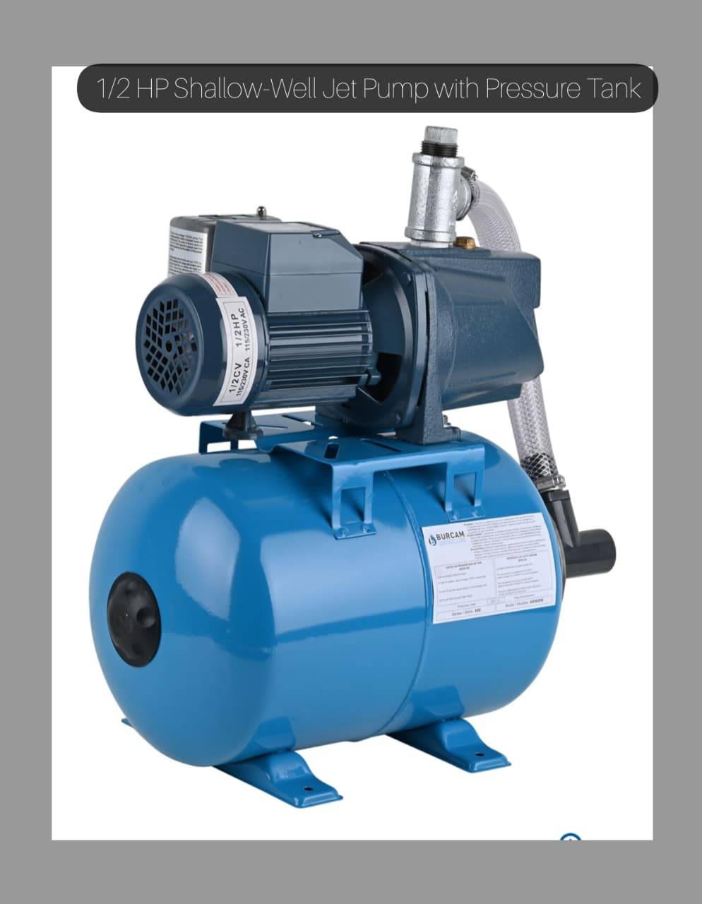 1/2 HP Well Pump with Pressure Tank - photo 4