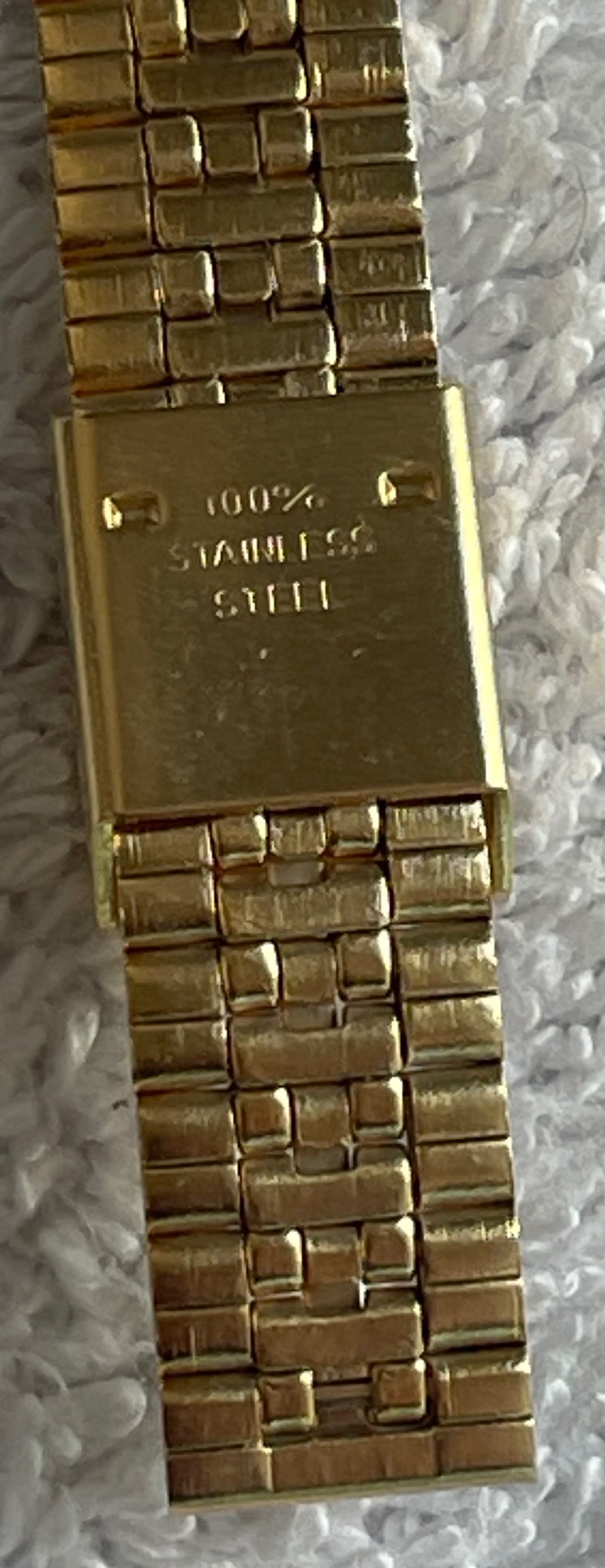 Vintage 1970s Electron Gold Digital Watch - NOS (Needs Battery) - photo 5