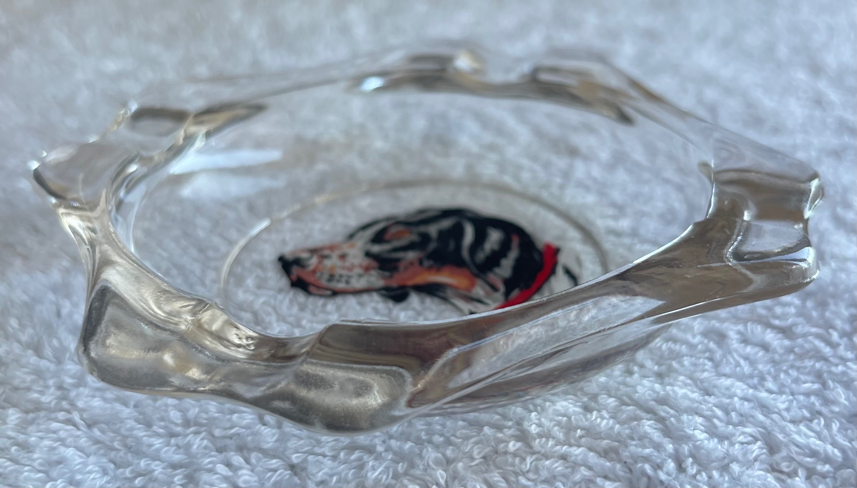 Vintage Mid-Century English Setter Dog Glass Trinket Dish - photo 2