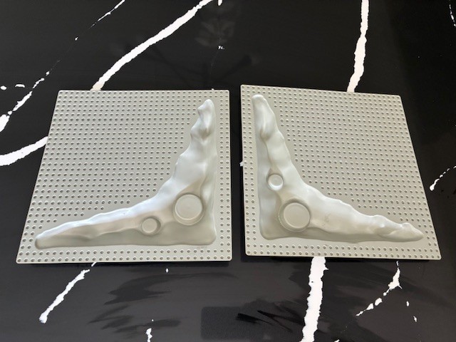 Two Vintage 1979 Lego Space Base Plate Moon Crater Plates - photo 2