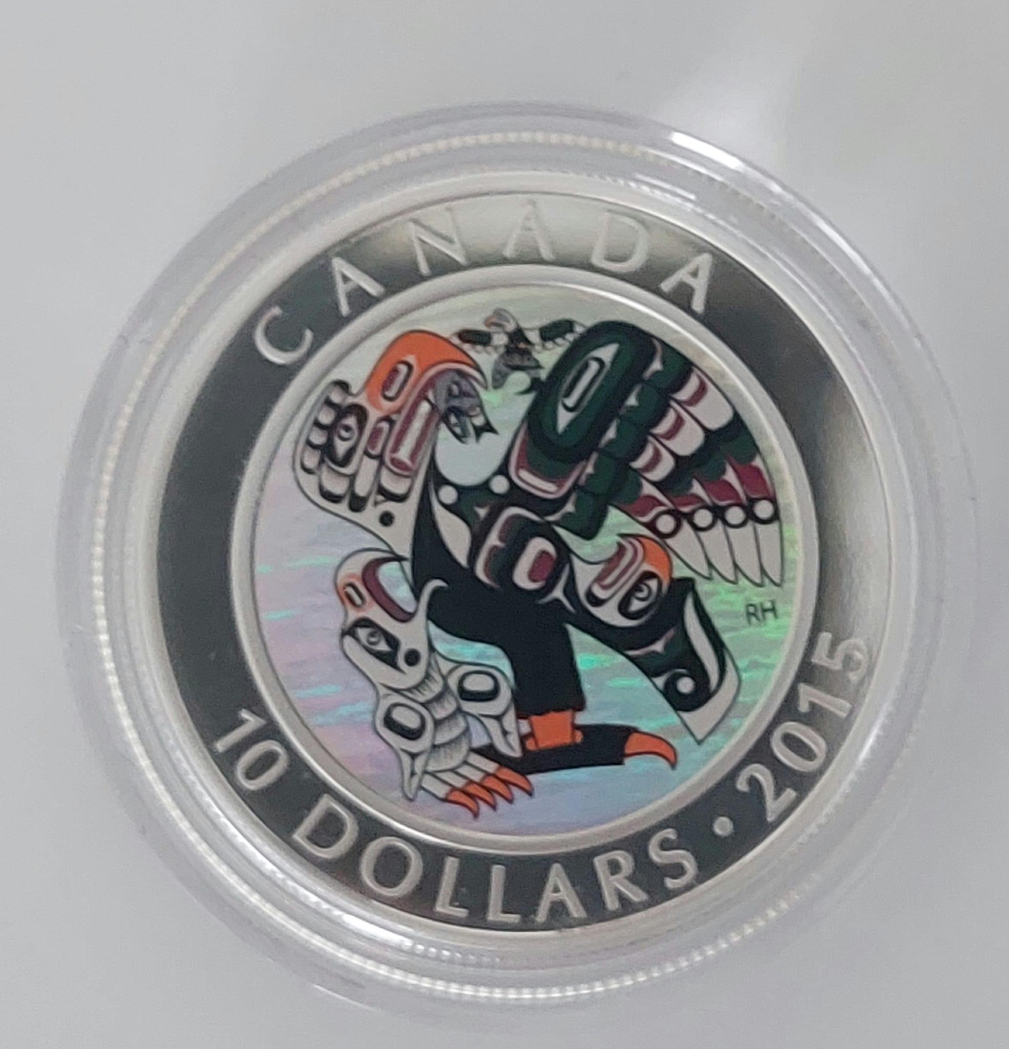 2015 $10 Silver Coin - First Nations Art: Mother Feeding Baby - photo 2