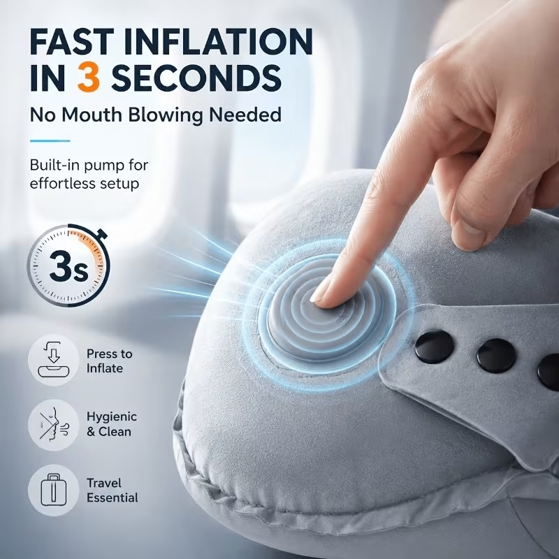 Crown Inflatable U-Shaped Pillow - photo 3