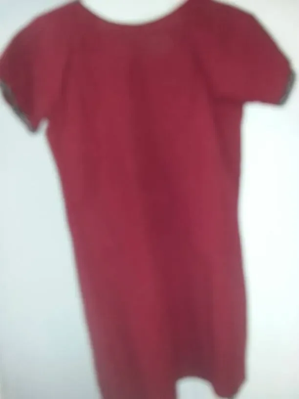 Great Red Indian Shirt /dress With Slitted Sides And Decal - photo 4