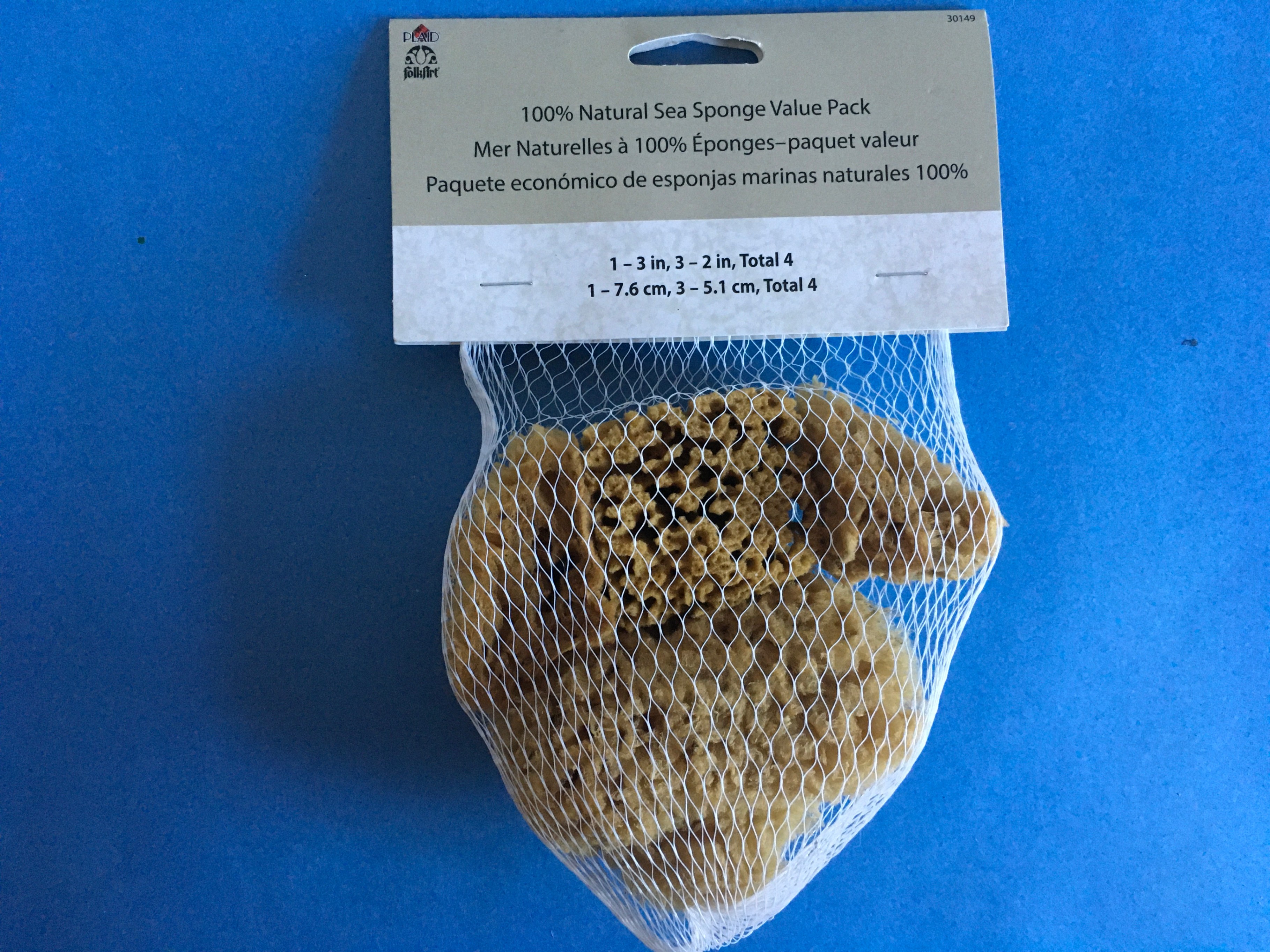 Plaid 100% Natural Sea Sponge Value Pack