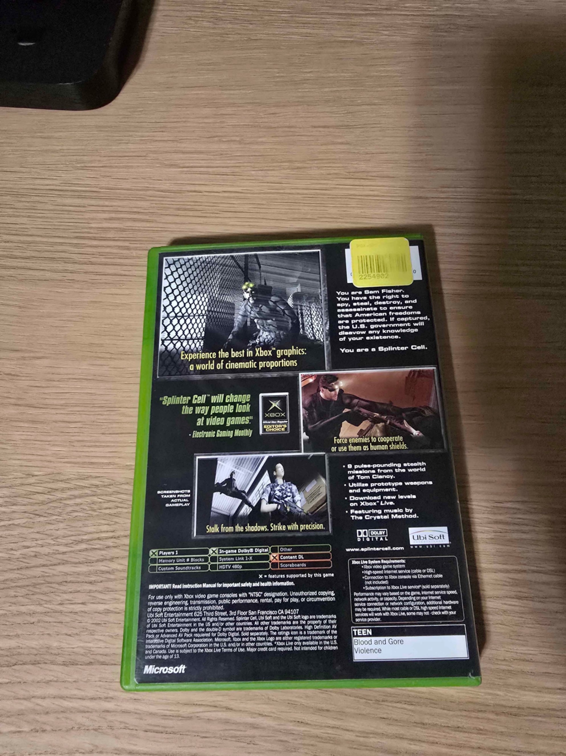 Tom Clancy’s Splinter Cell Original Xbox (CIB) - photo 2