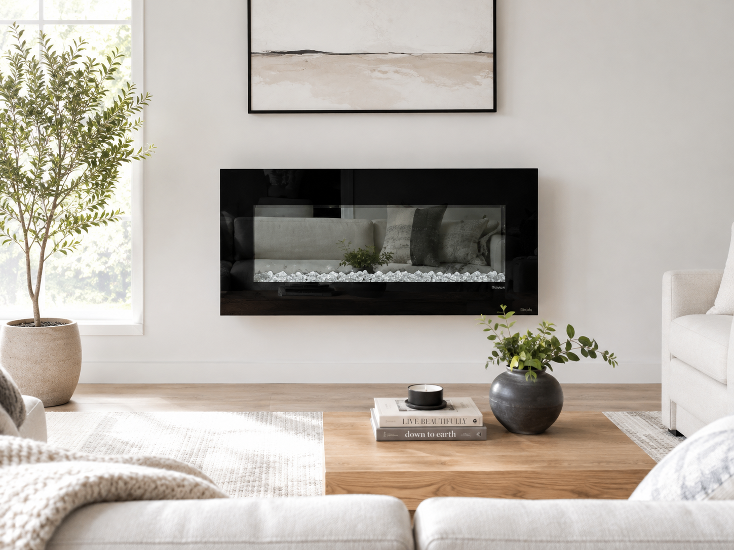 Like New Dimplex Nicole 43" Wall-Mount Electric Fireplace