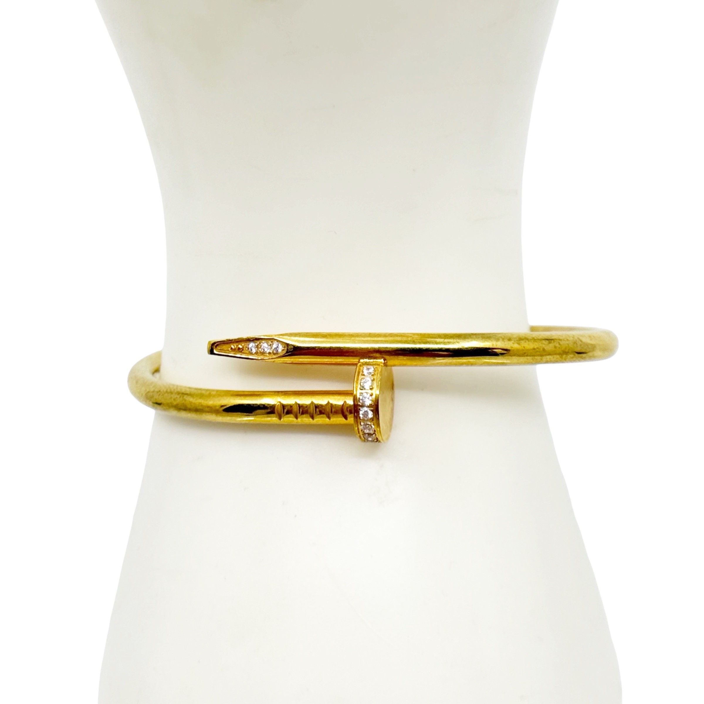 Gold Tone Just un Clou cubic zirconia bracelet - photo 2