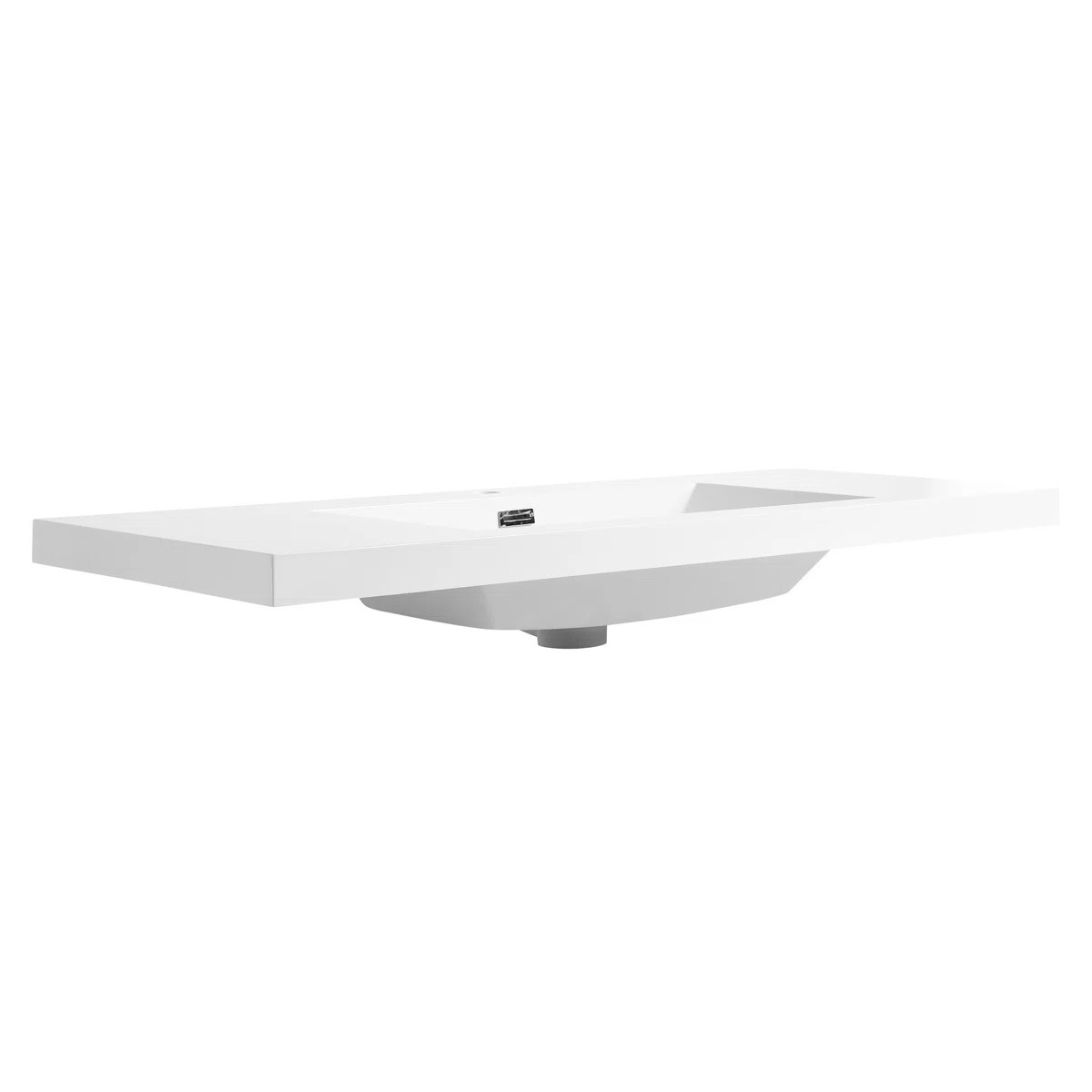 48" Bathroom Resin Sink, Gloss White Colour - photo 5