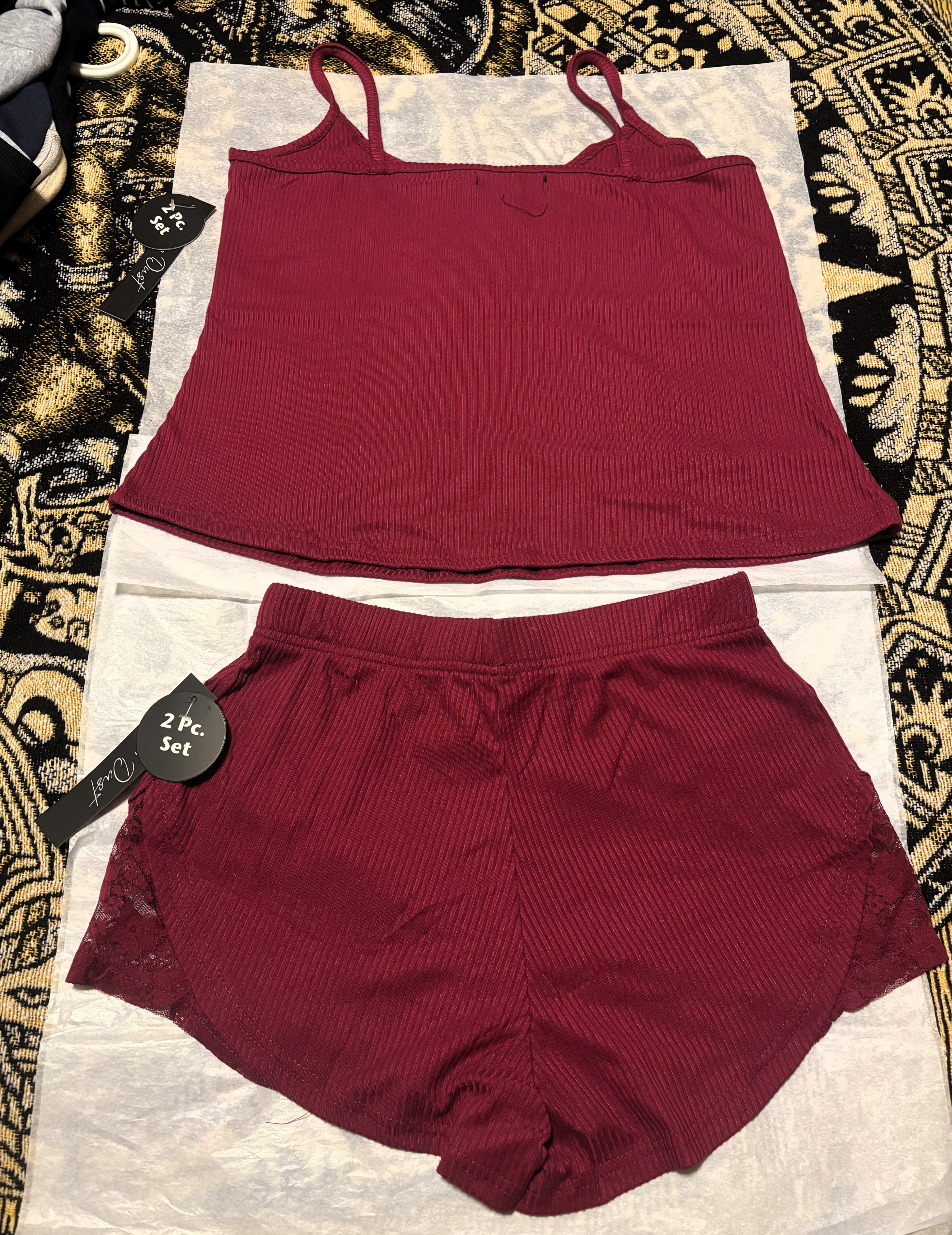 FashionNova-Dream Forever Ribbed Cami PJ Short Set - photo 3