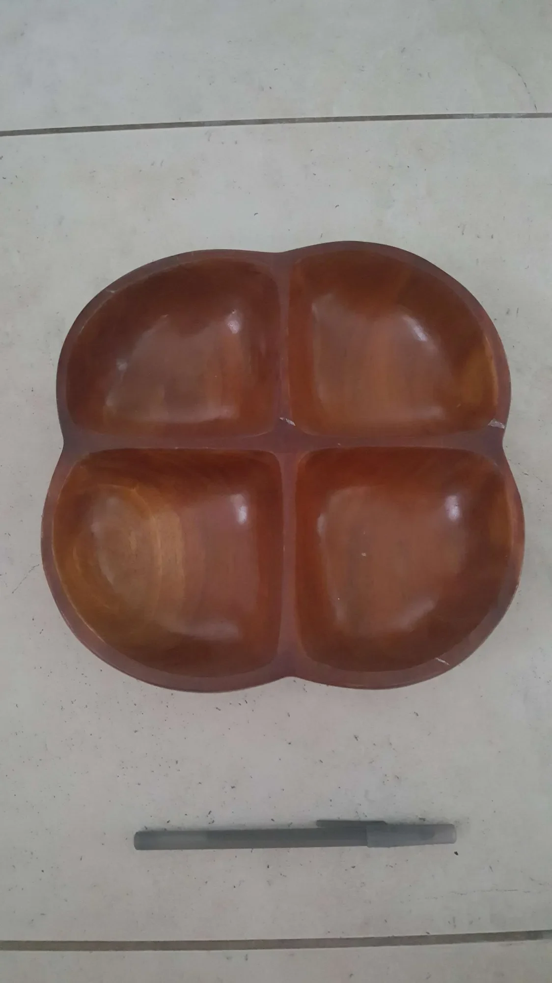 cute wooden serving bowl -- used but lots of life left (see p... - photo 2