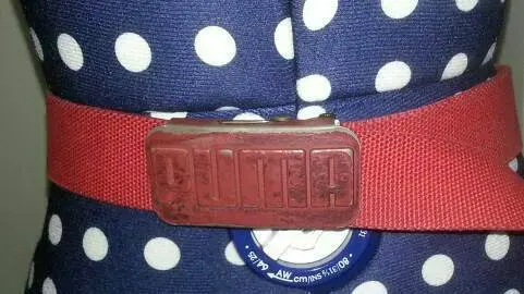 Rustic Red Puma Belt -- Sorta Like An Airplane Seatbelt