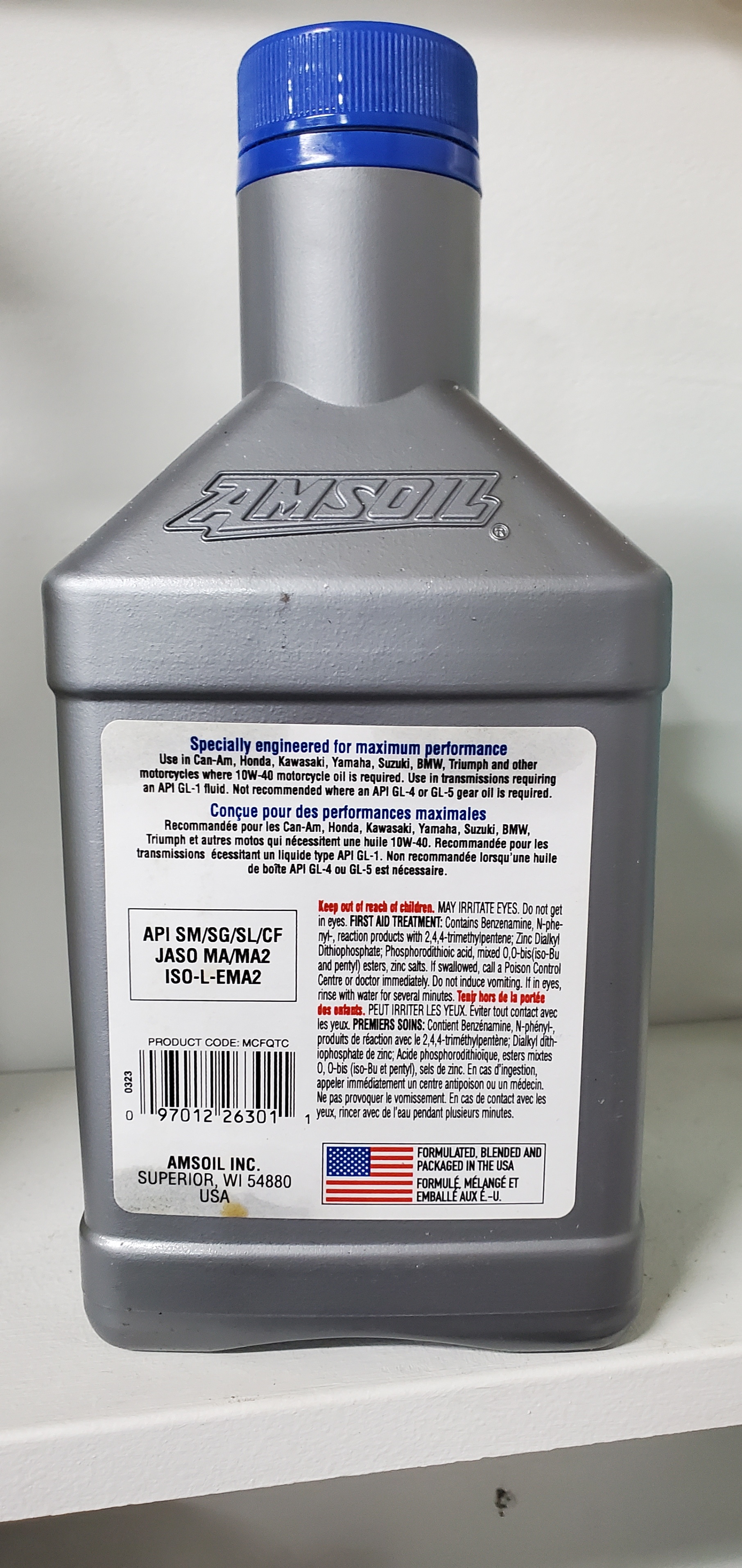 AMSOIL 10W-40 METRIC MOTORCYCLE OIL - photo 2