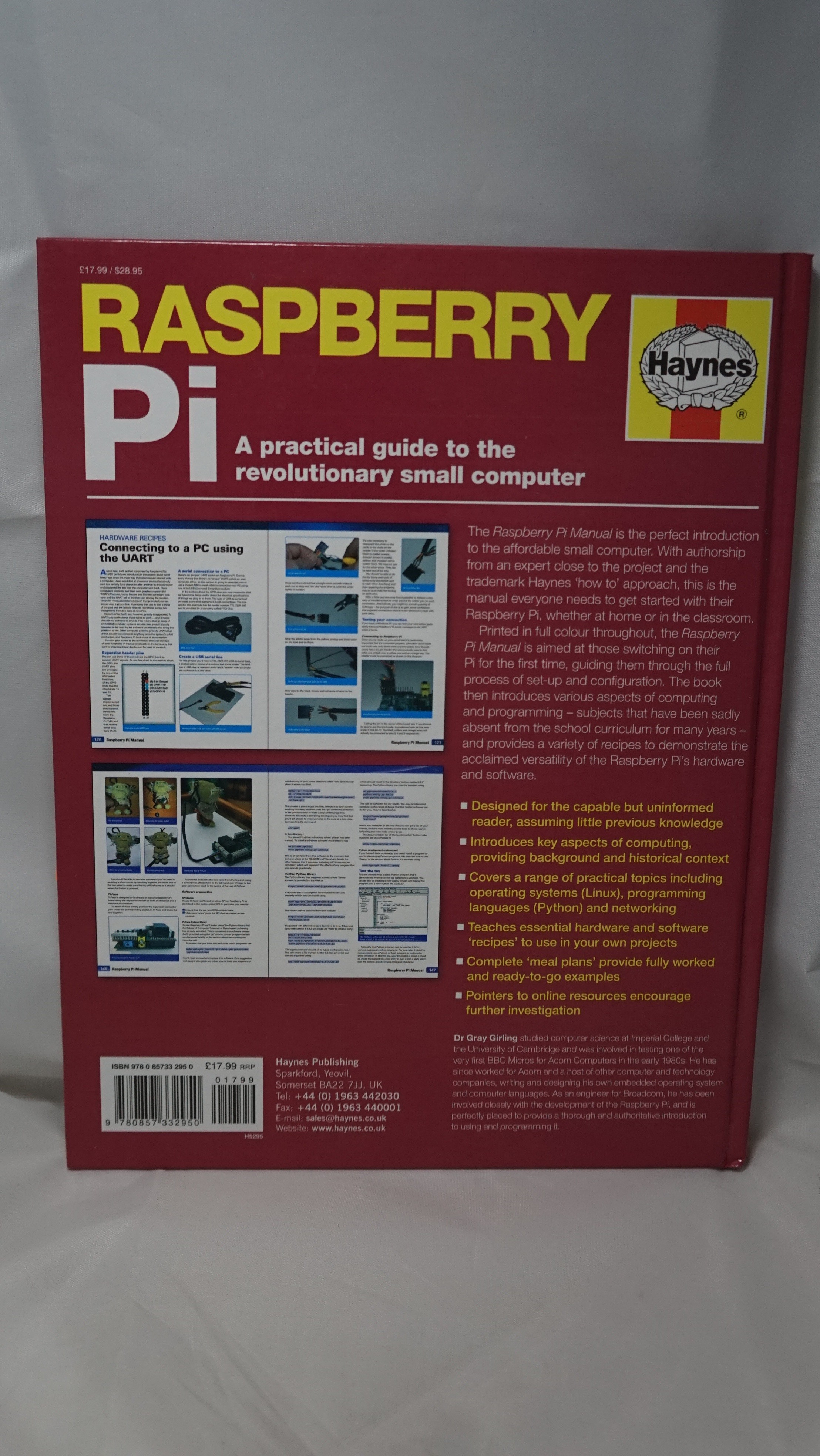 Raspberry Pi Owners Workshop Manual Haynes Girling Hardcover Lin - photo 2