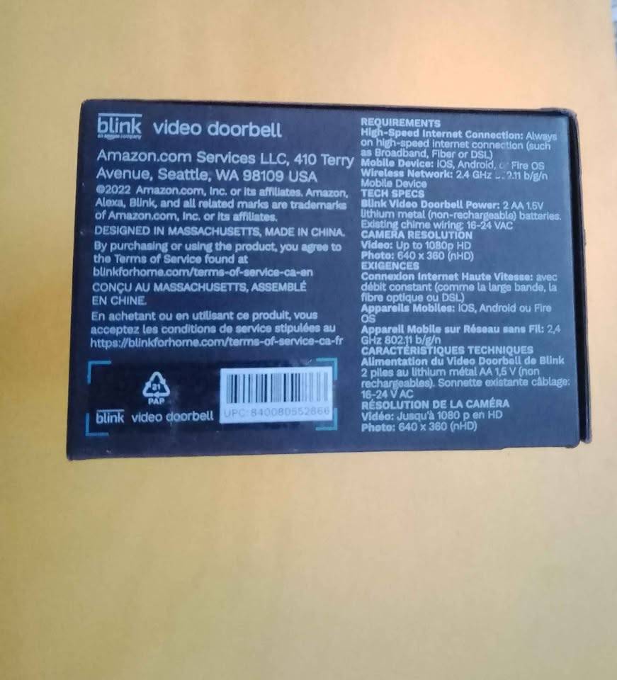Blink Video Doorbell – BDM00200U - photo 5