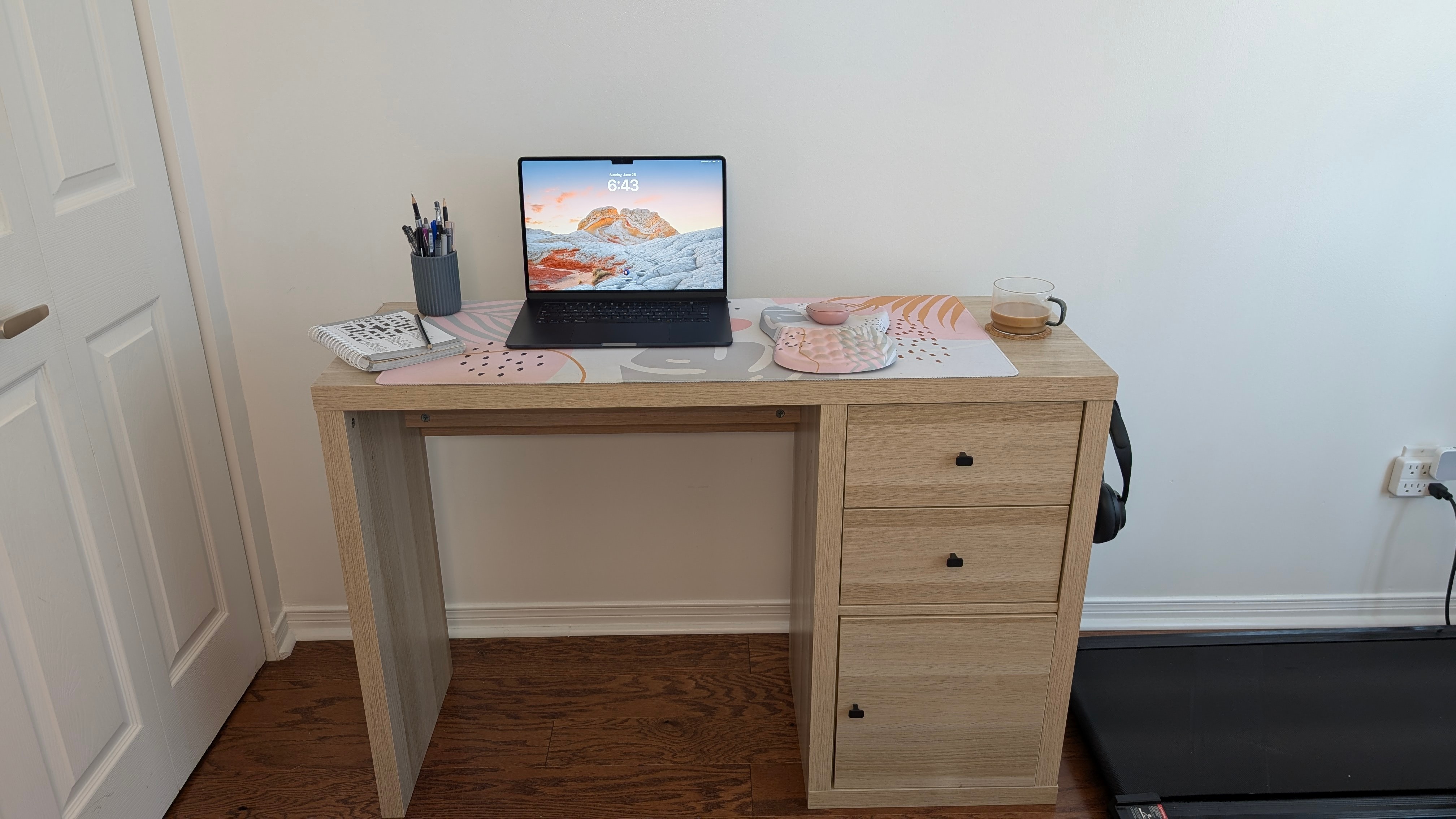 Desk with Storage & Accessories – Oak Effect - photo 2