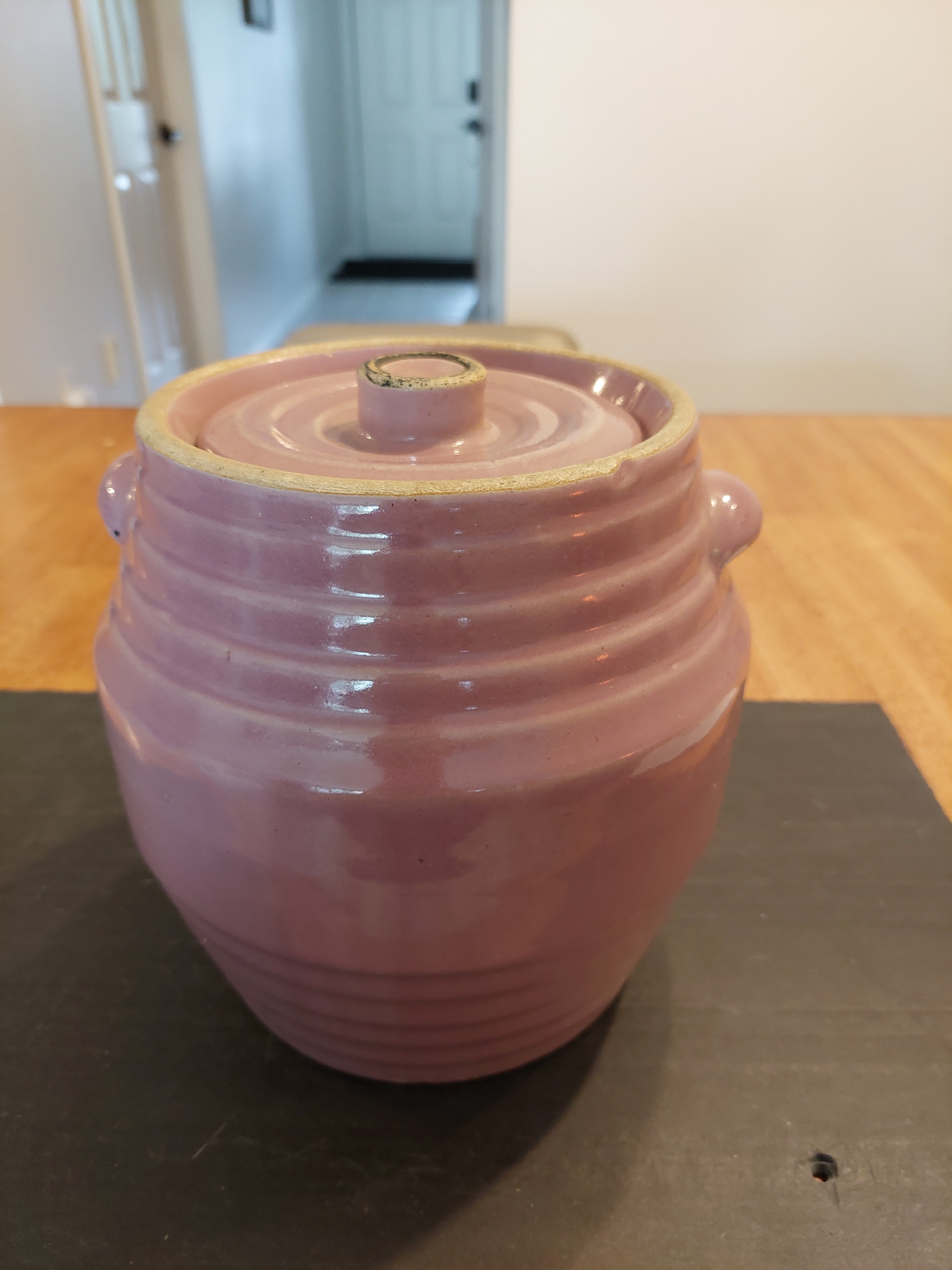 Mauve Ceramic Cookie Jar